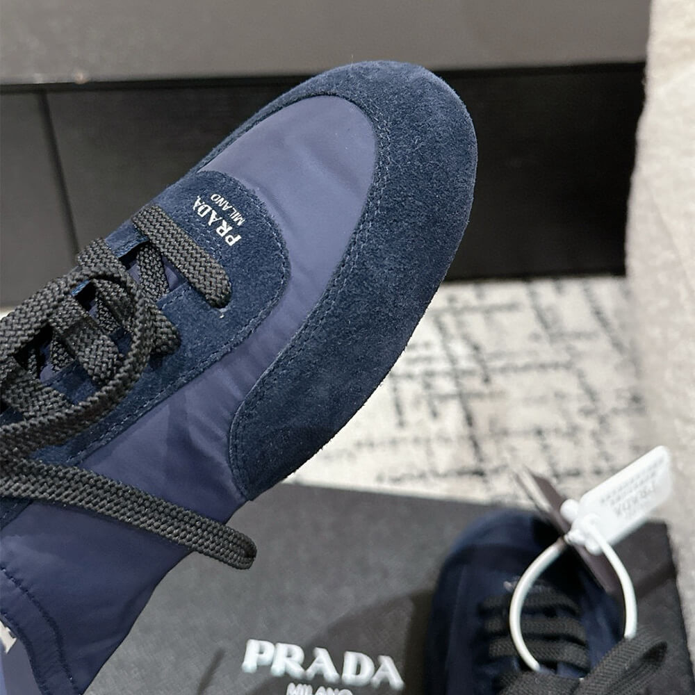PRADA Collapse Re-Nylon and suede mules - Top Club