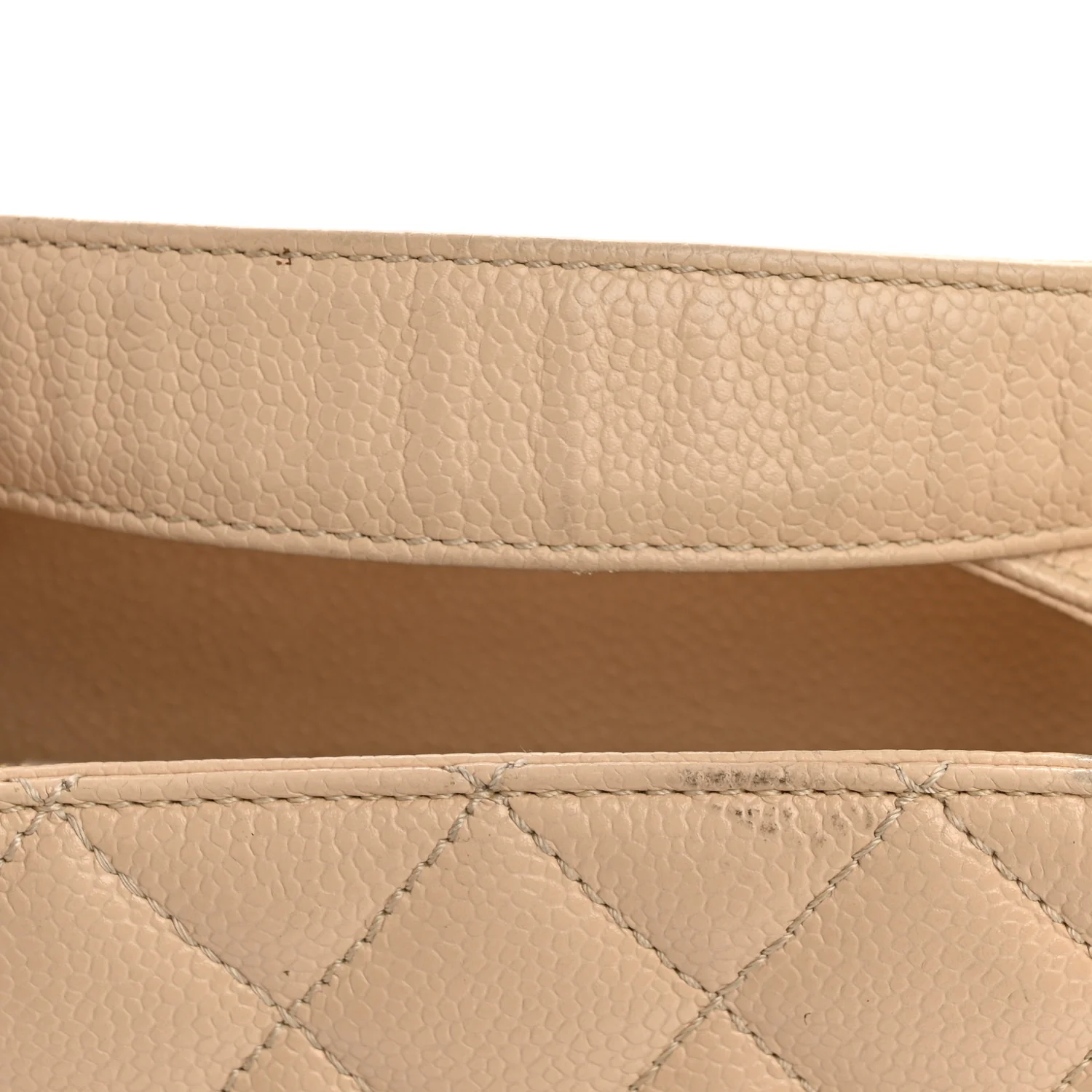 Caviar Quilted Grand Shopping Tote GST Beige - Top Club