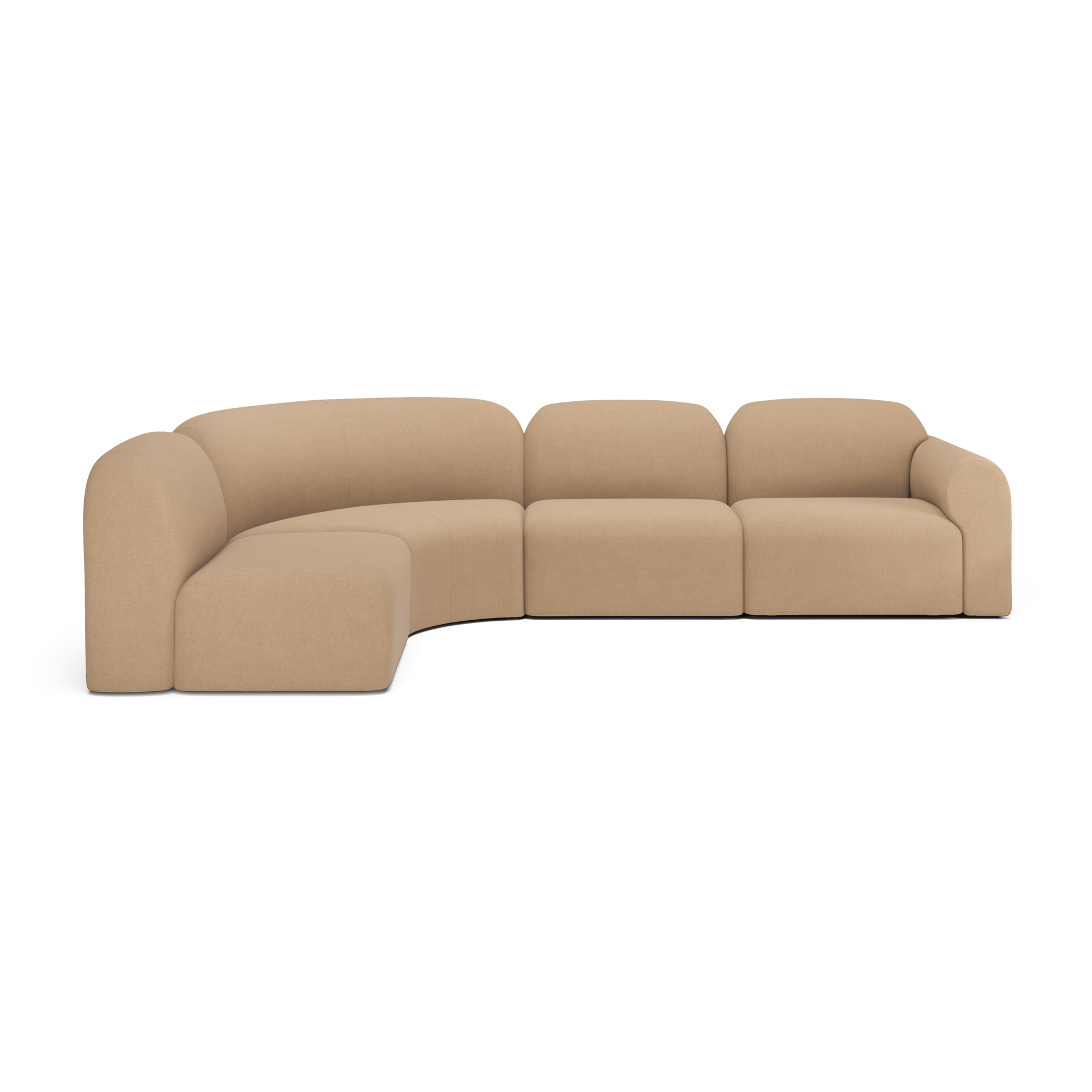 Modulaire bank Bulky links hoek light sepia