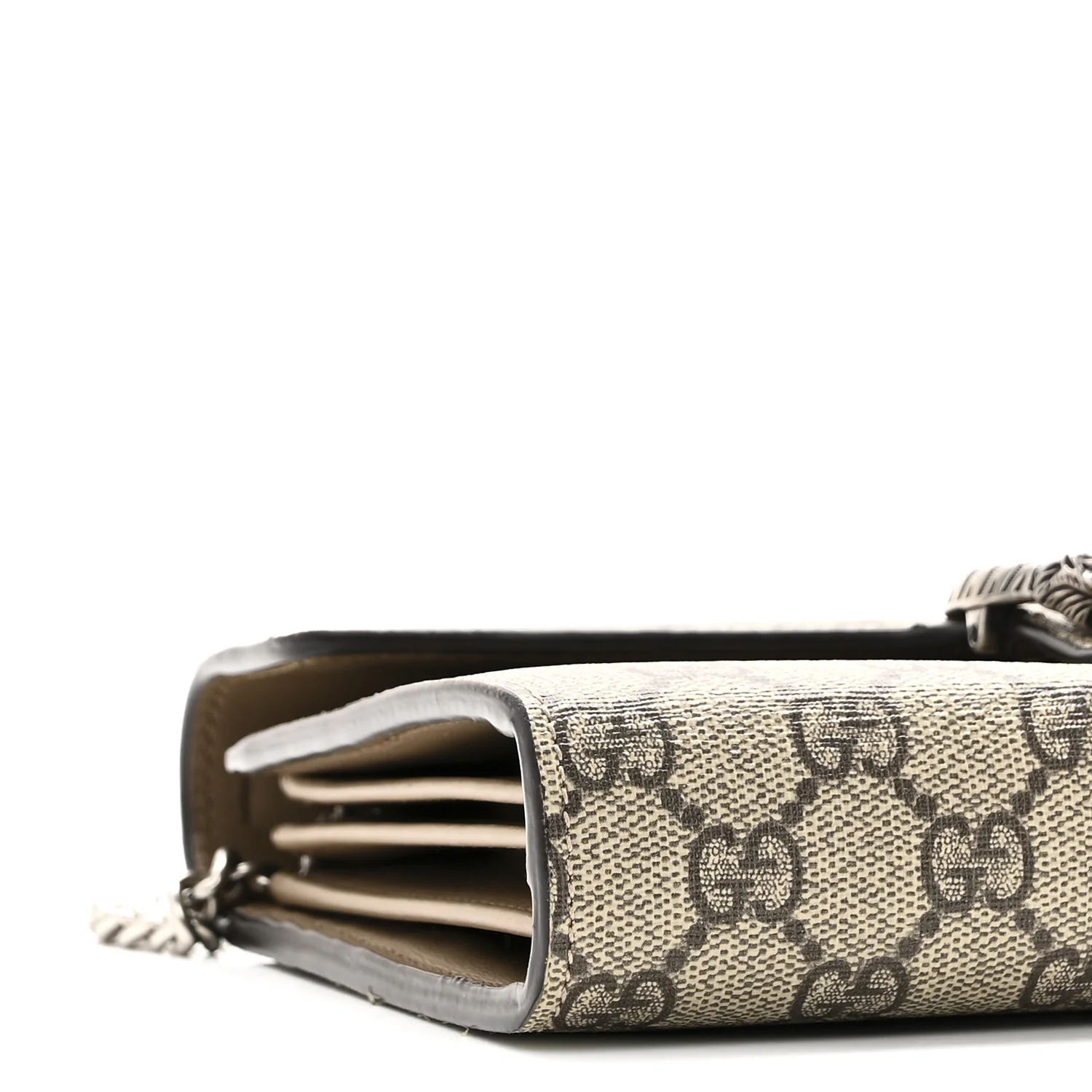 GG Supreme Monogram Mini Dionysus Chain Wallet Beige Taupe - Top Club