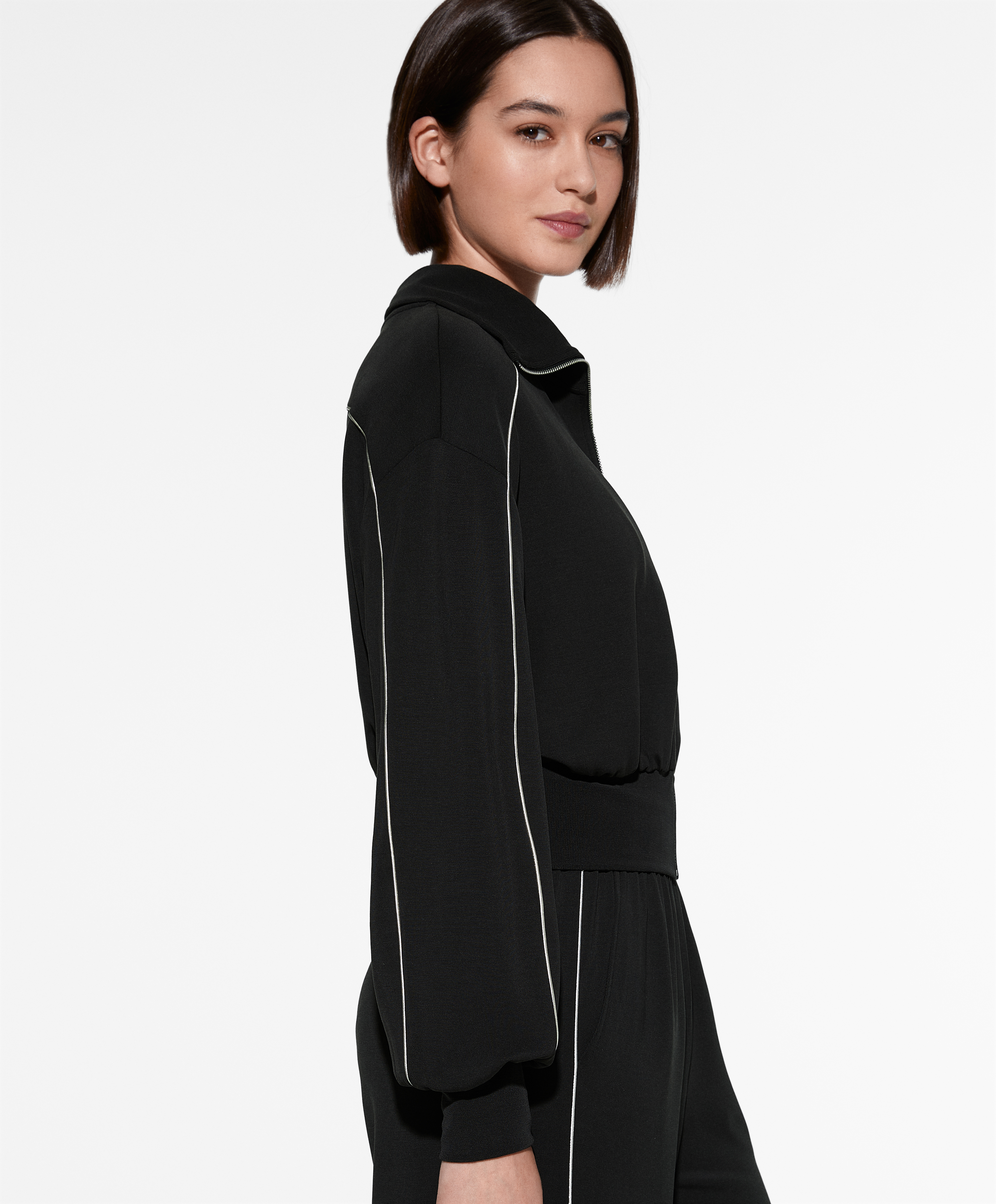 OYSHO Jacket with modal and piping