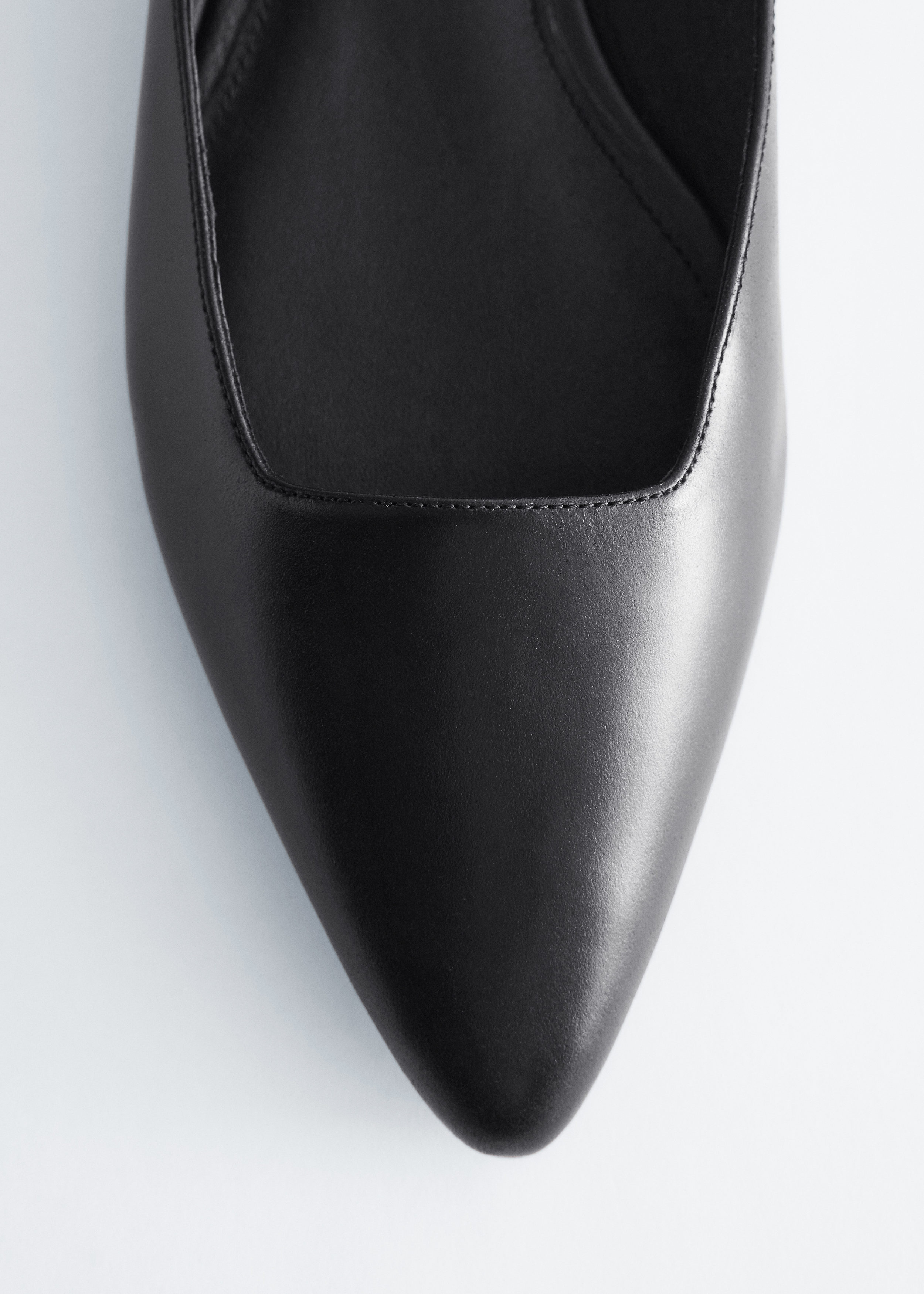 & Other Stories LEATHER CROSS-STRAP BALLET FLATS