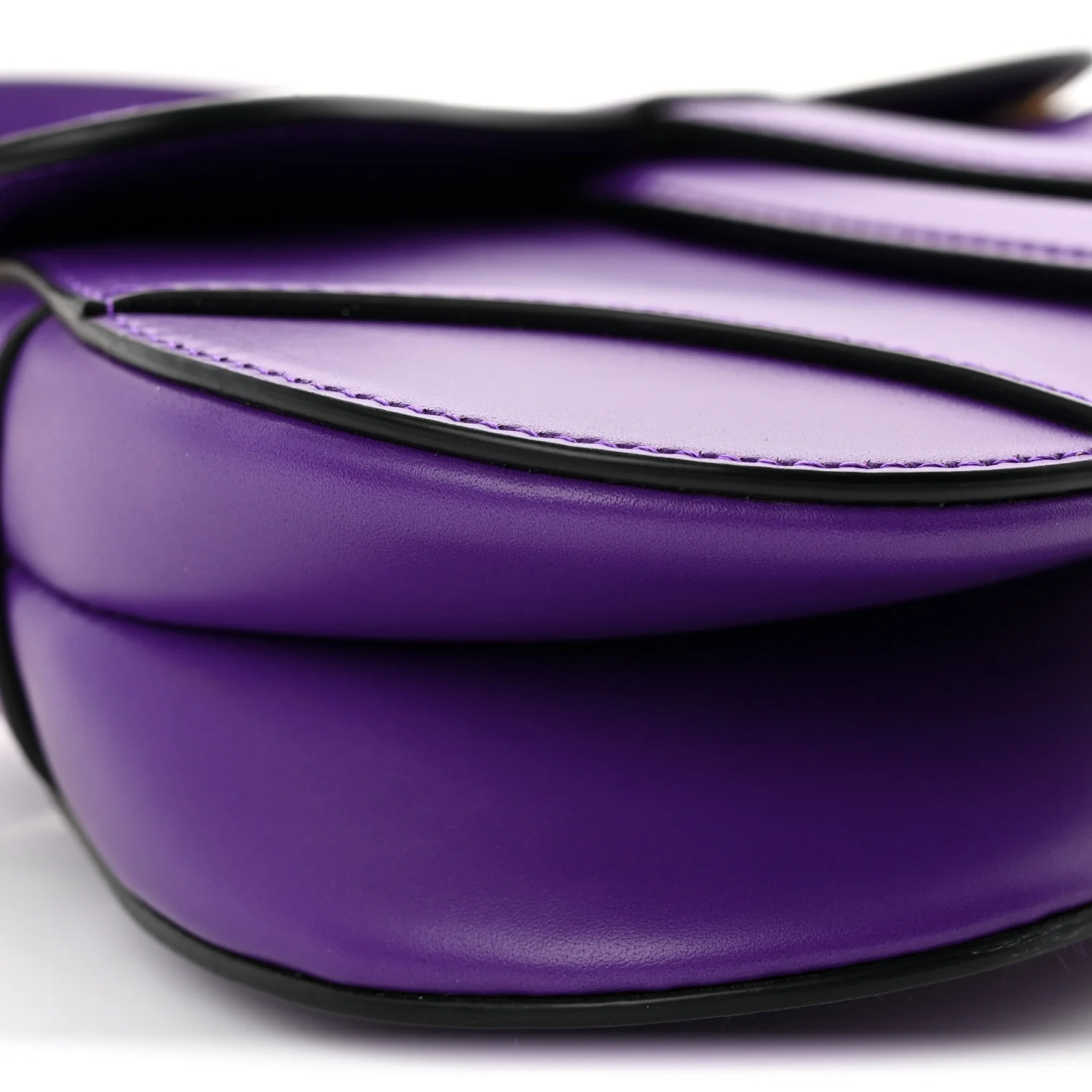 Supple Calfskin Mini Saddle Bag Purple - Top Club