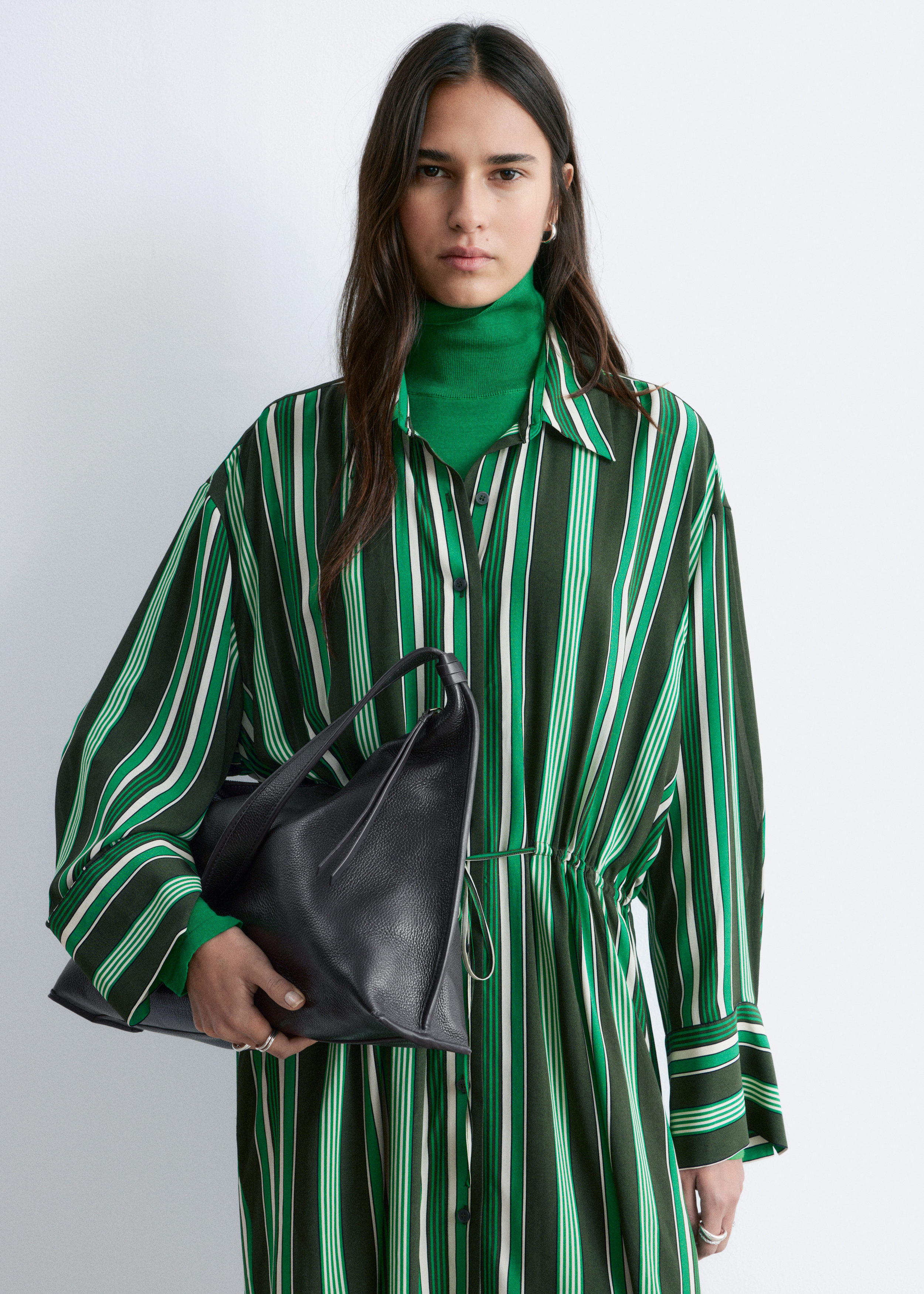 & Other Stories OVERSIZED DRAWSTRING SHIRT DRESS