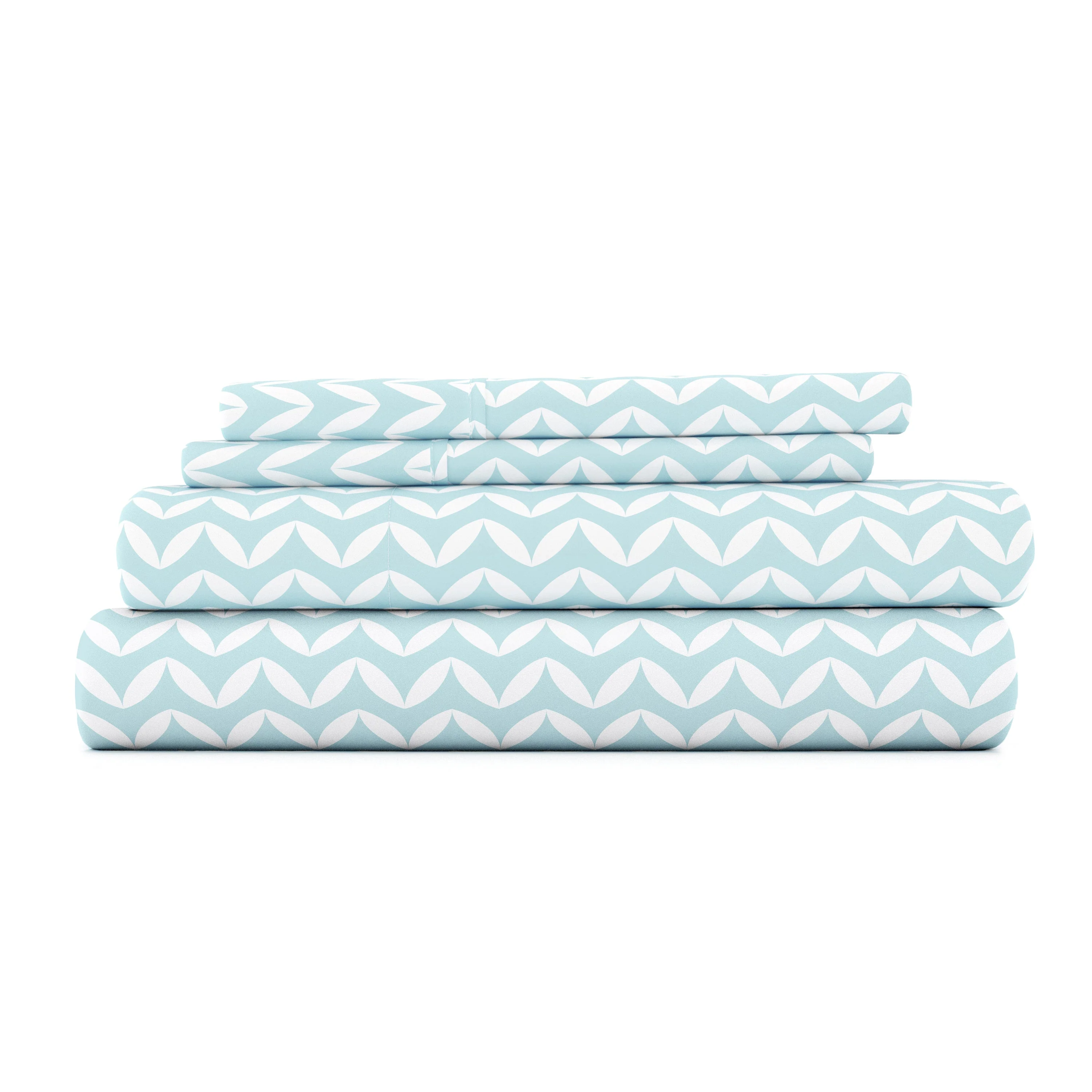 Puffed Chevron Pattern 4-Piece Sheet Set (Sale)