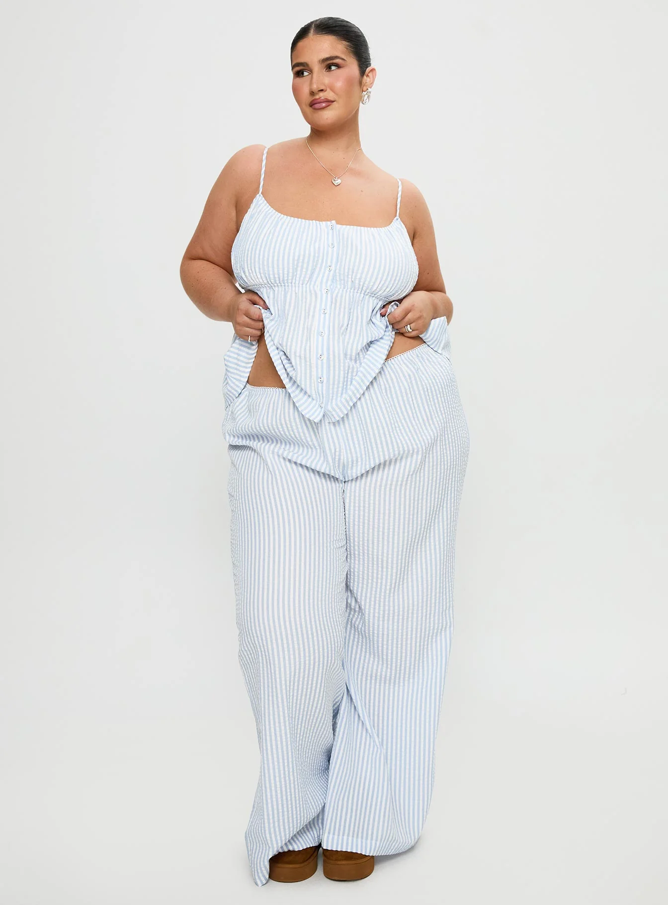 Cassini Set Blue Stripe Curve