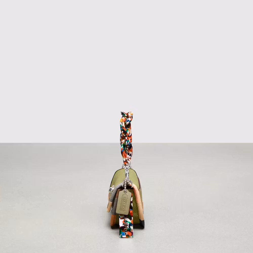 COACH Coach  Mini Wavy Dinky Bag With Colorful Binding In Upcrafted Leather