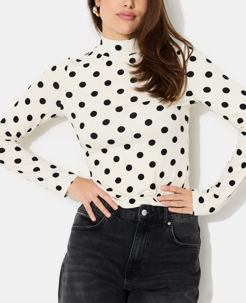 Pimkie T-shirt manches longues motifs pois