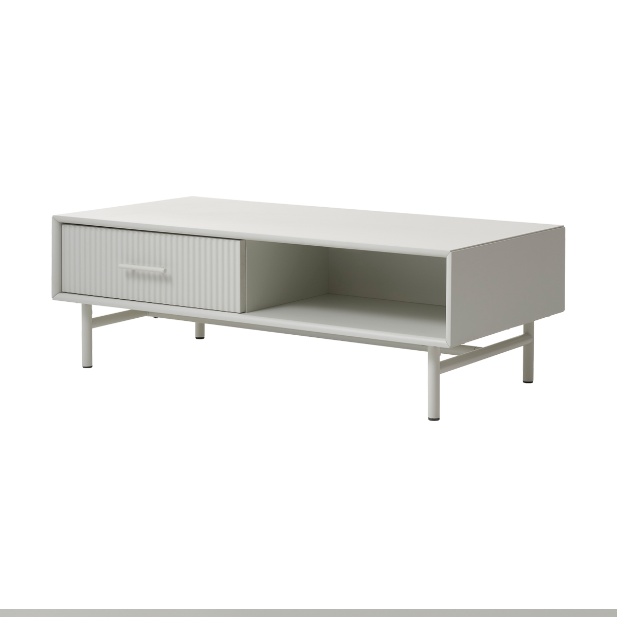 Houten salontafel Arlo met lade Grijs