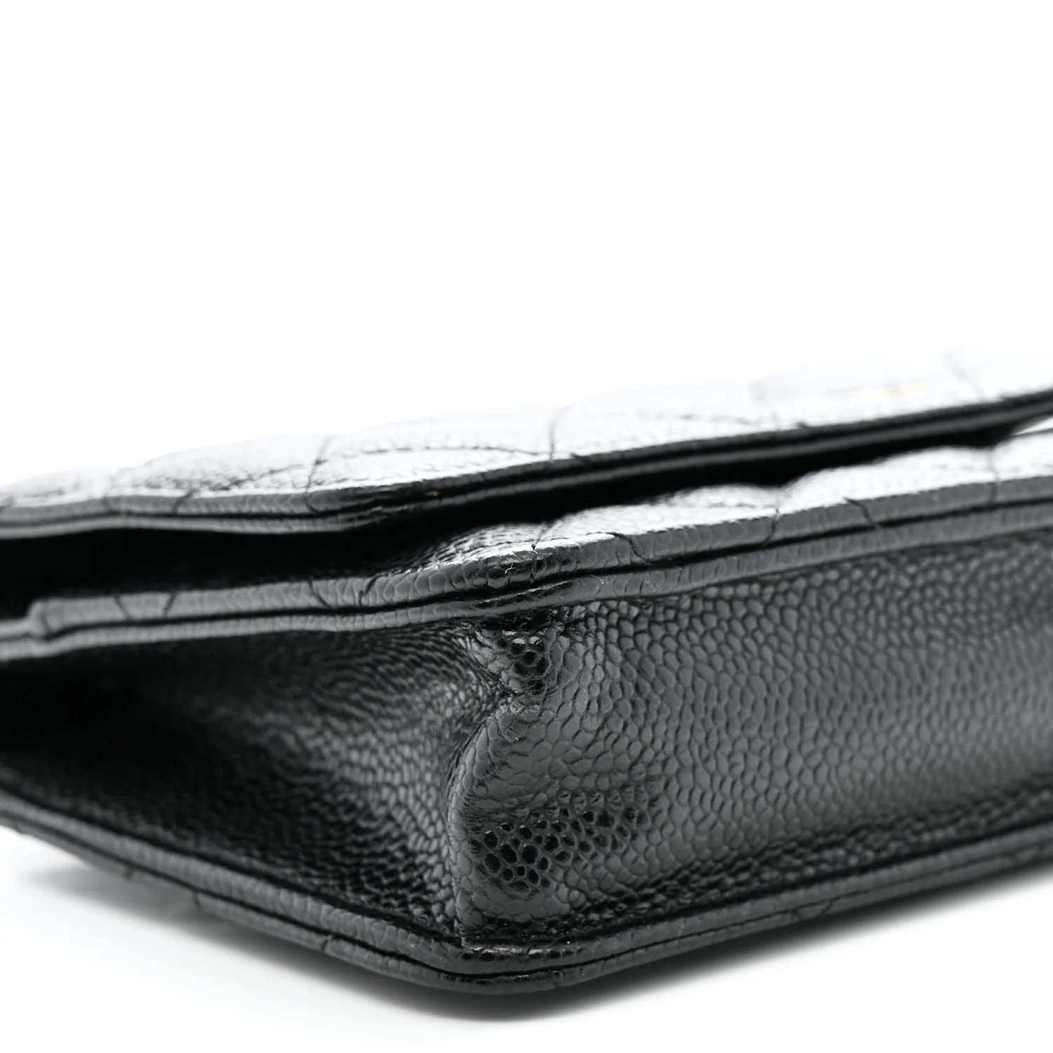 Caviar Quilted Wallet on Chain WOC Black - Top Club