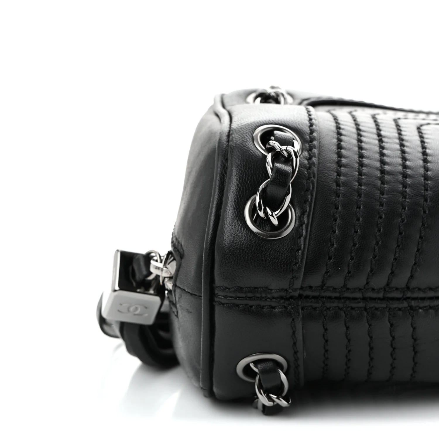 Lambskin Lax Small Tassel Shoulder Bag Black - Top Club