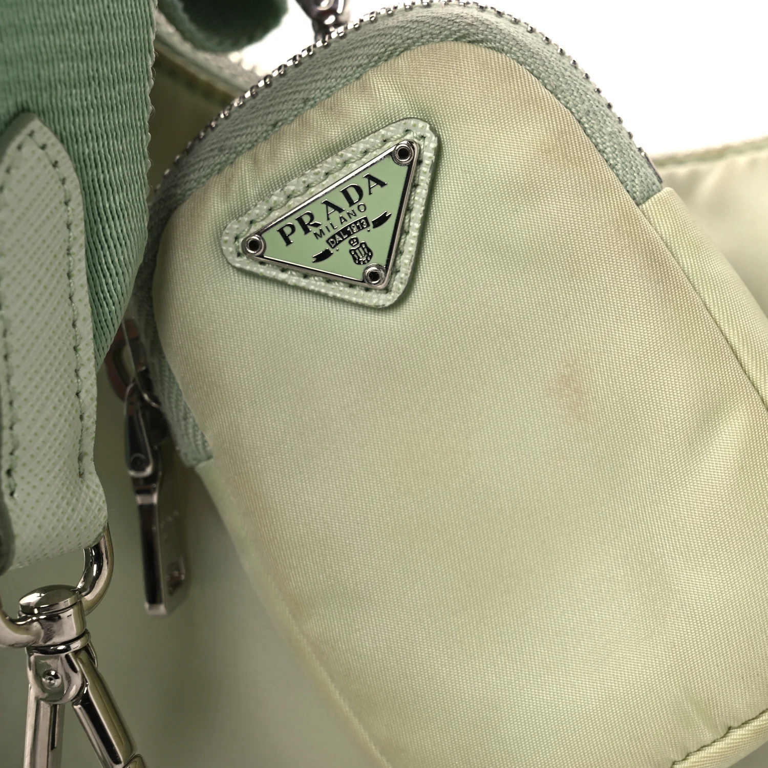 Re-Nylon Saffiano Re-Edition 2005 Shoulder Bag Acqua - Top Club
