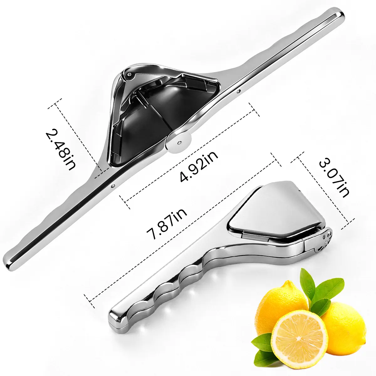 Stainless Steel Lemon Squeezer - Kitchen Gadgets Lemon Fruit Press, Effortless Manual Citrus Juicer for Seed-Free Juice, Kitchen Utensils for Baking Desserts, Seasoning Steak