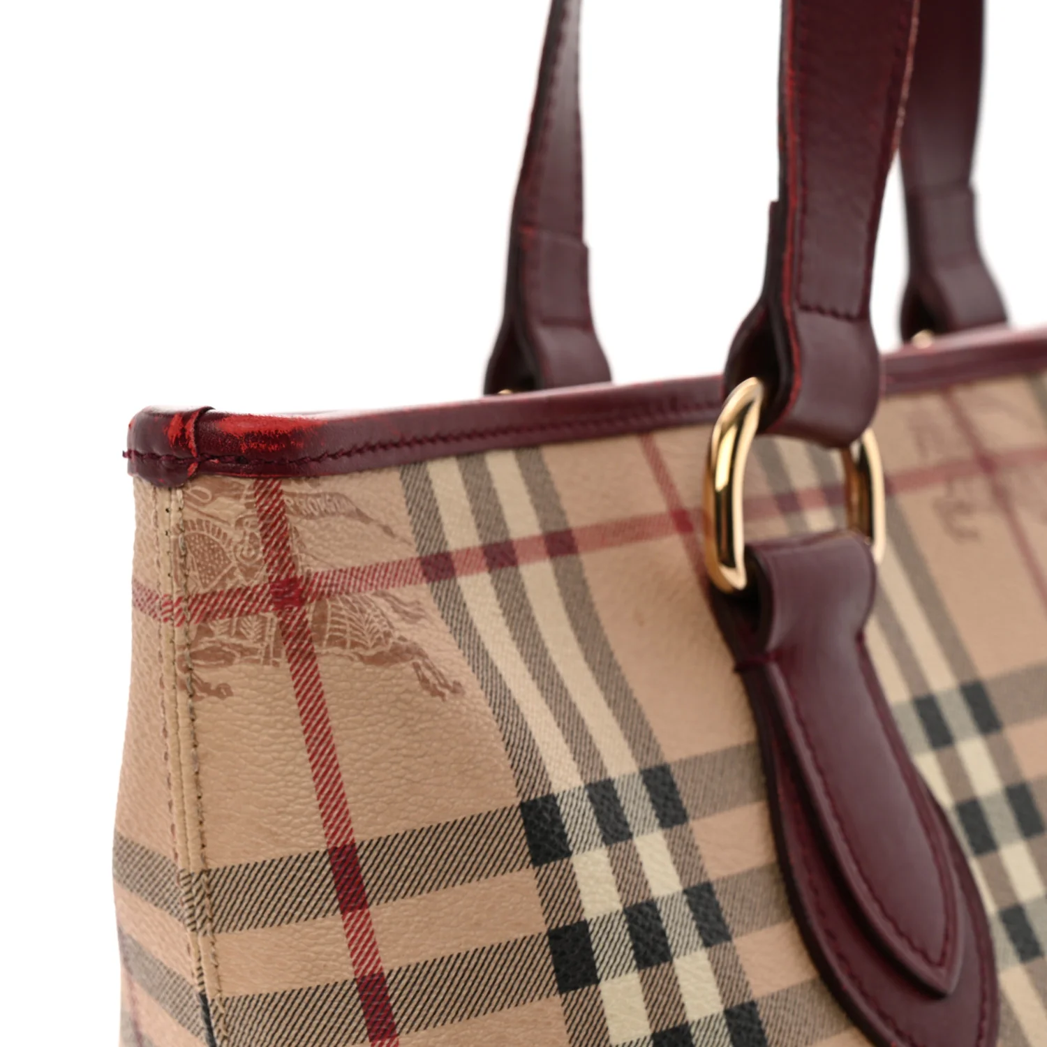Haymarket Check Medium Regent Tote Red - Top Club