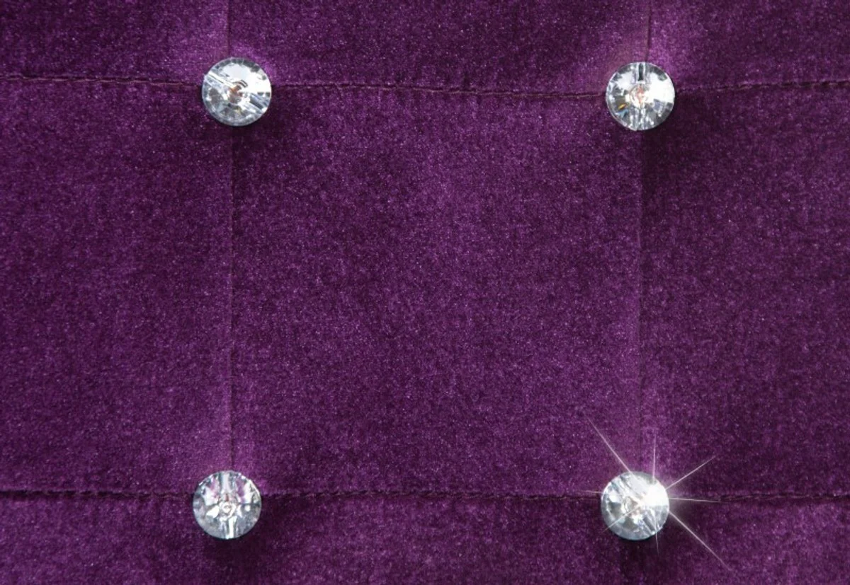 Stool Cube Purple with Bling Bling Stones - Cube Stool - Designer Stool