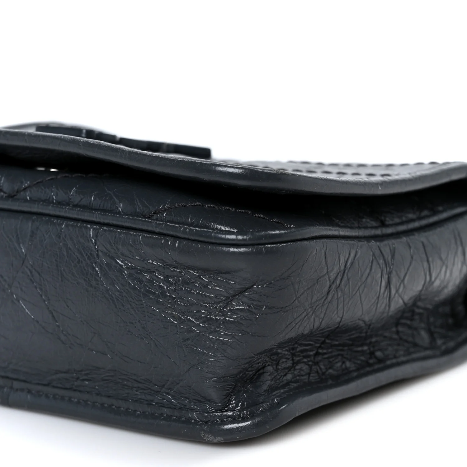 Crinkled Calfskin Matelasse Monogram Niki Chain Wallet Dark Smog - Top Club