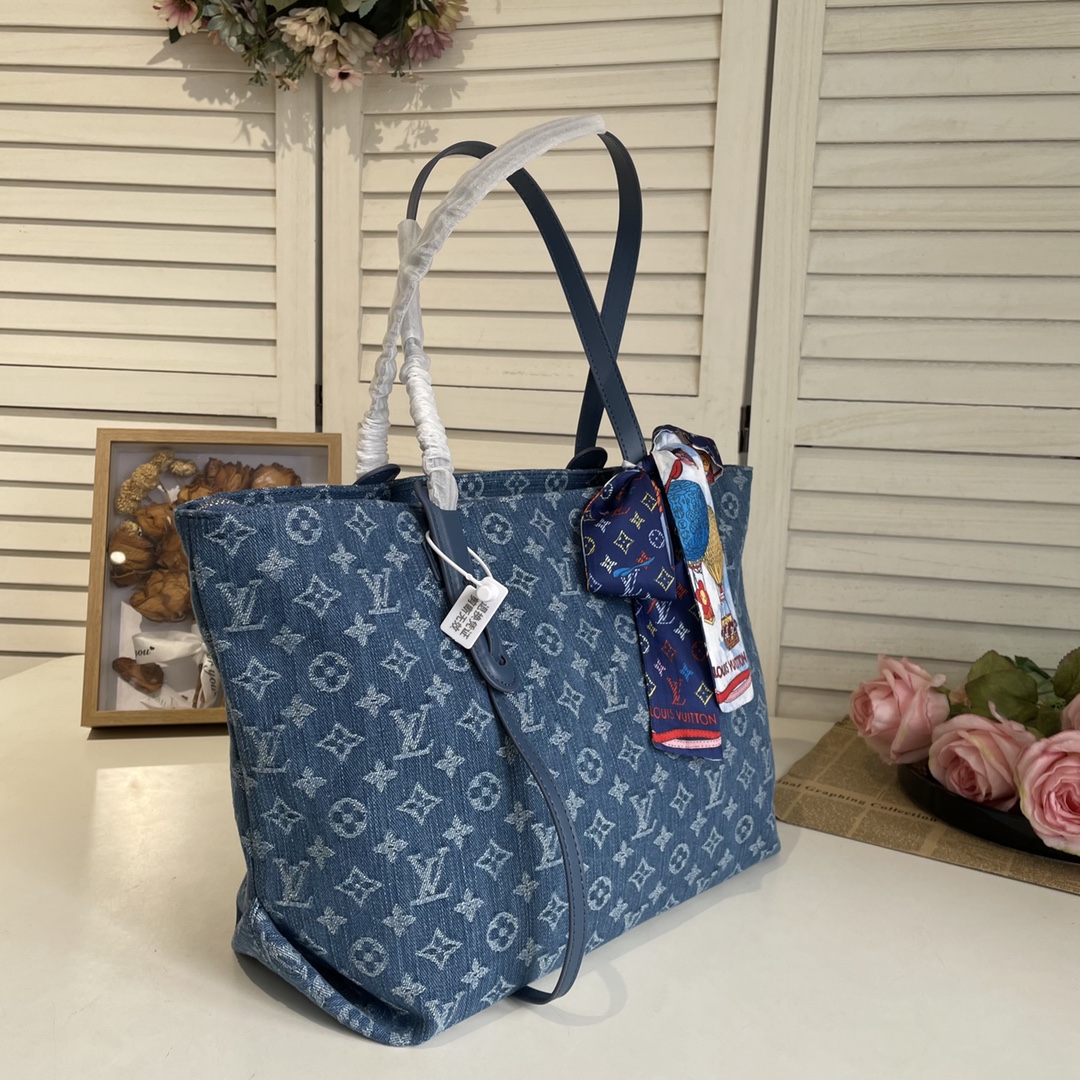 Louis new arrival denim neverfull bag size: 46*28*15 cm - Top Club