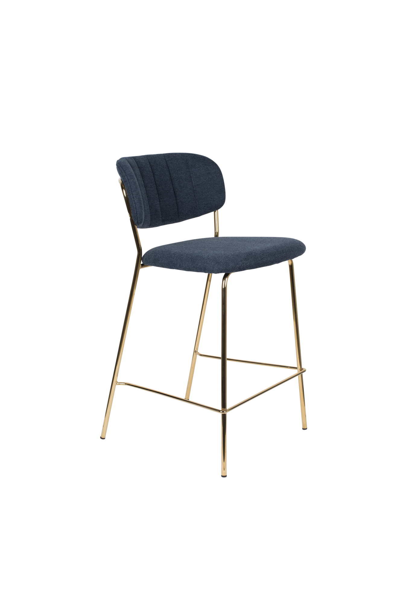 Barkruk Jolien goud/donkerblauw