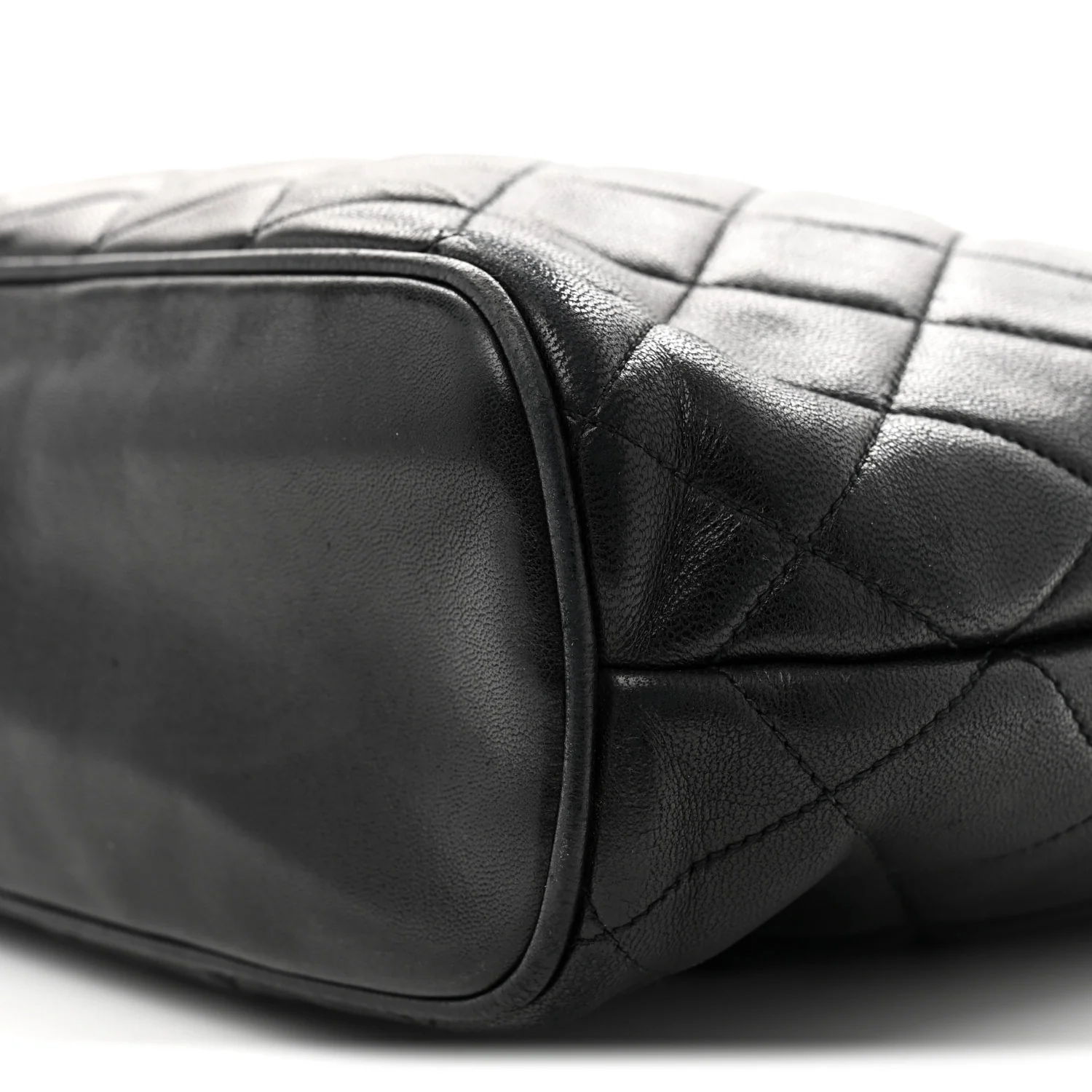 Lambskin Quilted Shoulder Bag Black - Top Club