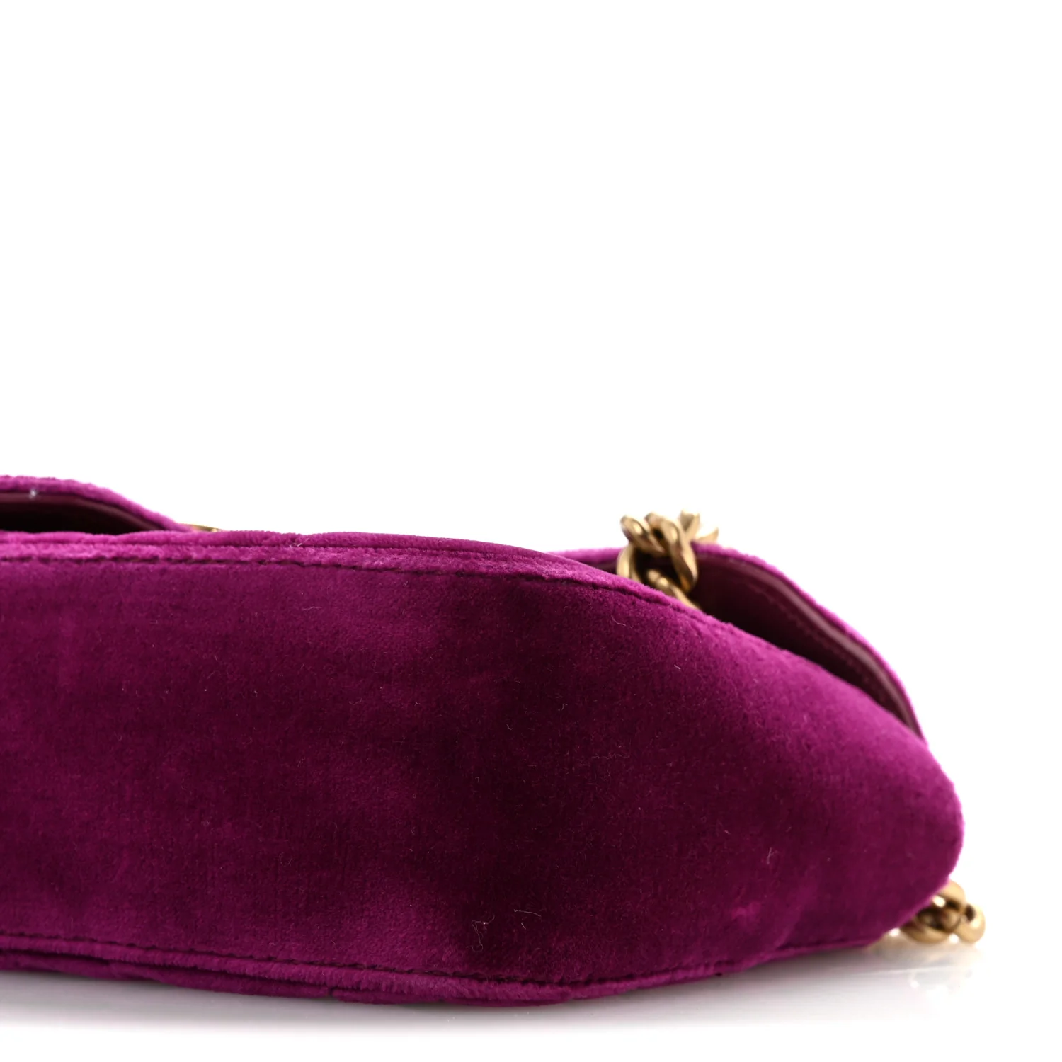 Velvet Matelasse Embroidered Mini GG Marmont Shoulder Bag Bordeaux - Top Club