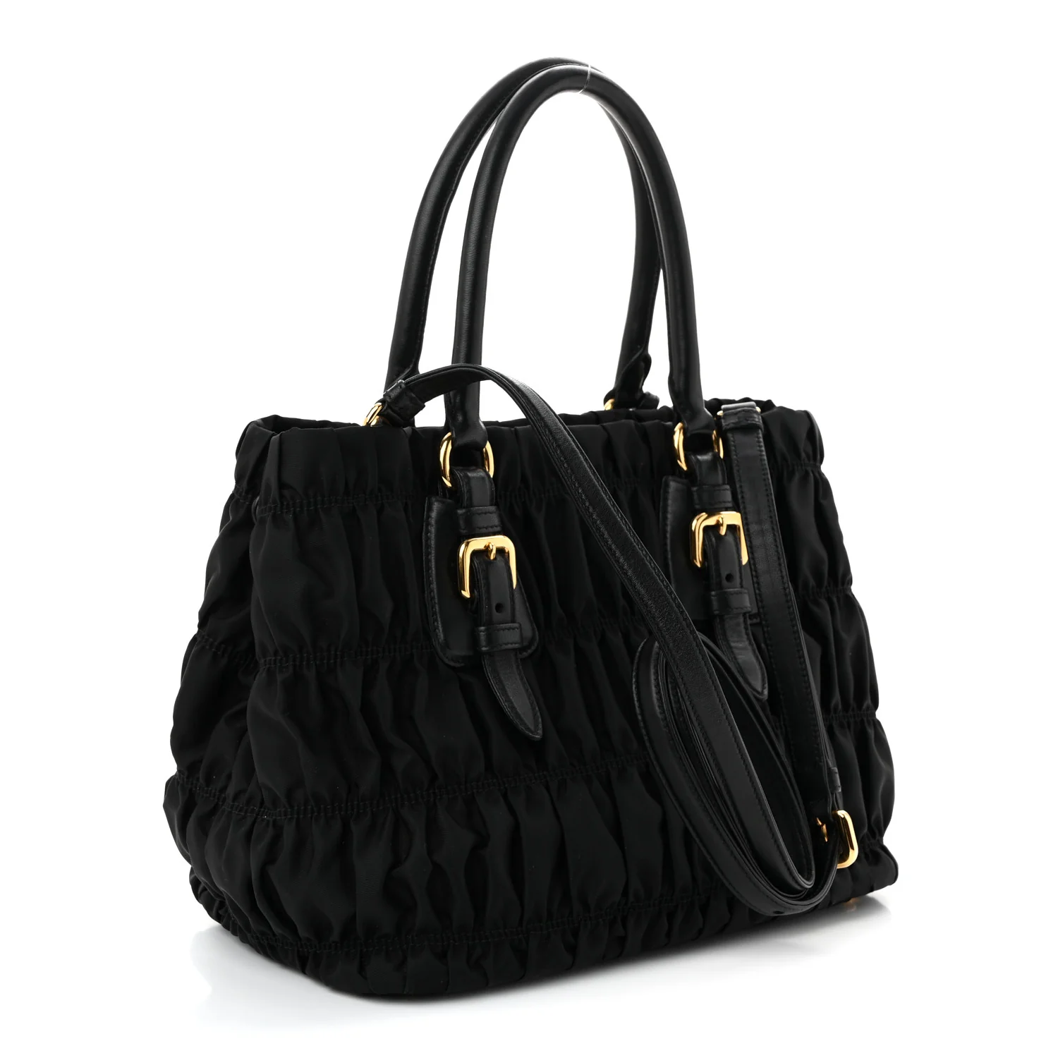 Tessuto Nylon Gaufre Tote Black - Top Club