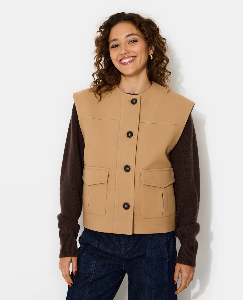 Pimkie Veste sans manches effet drap de laine