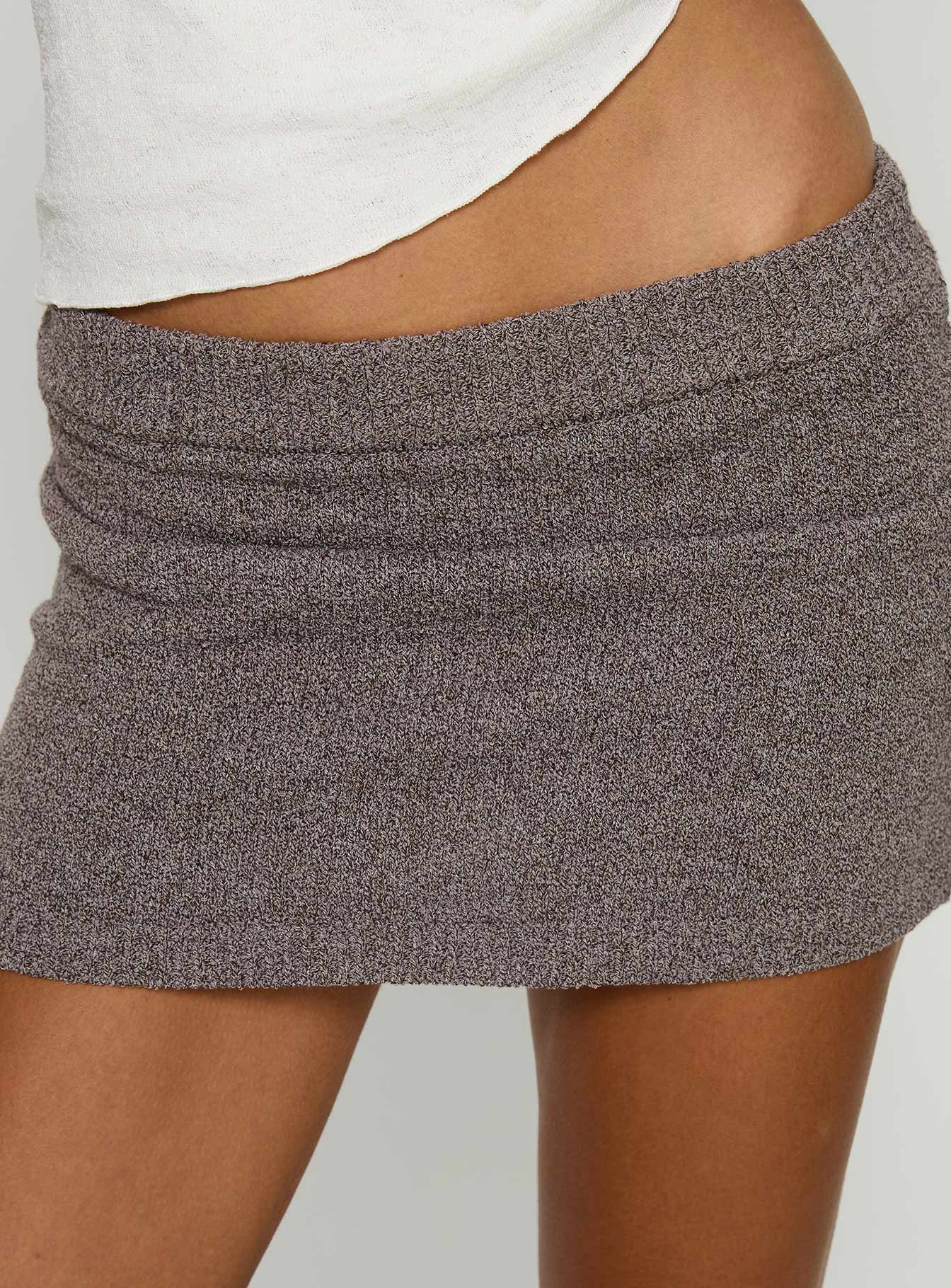 Ashfield Knit Mini Skirt Dark Grey