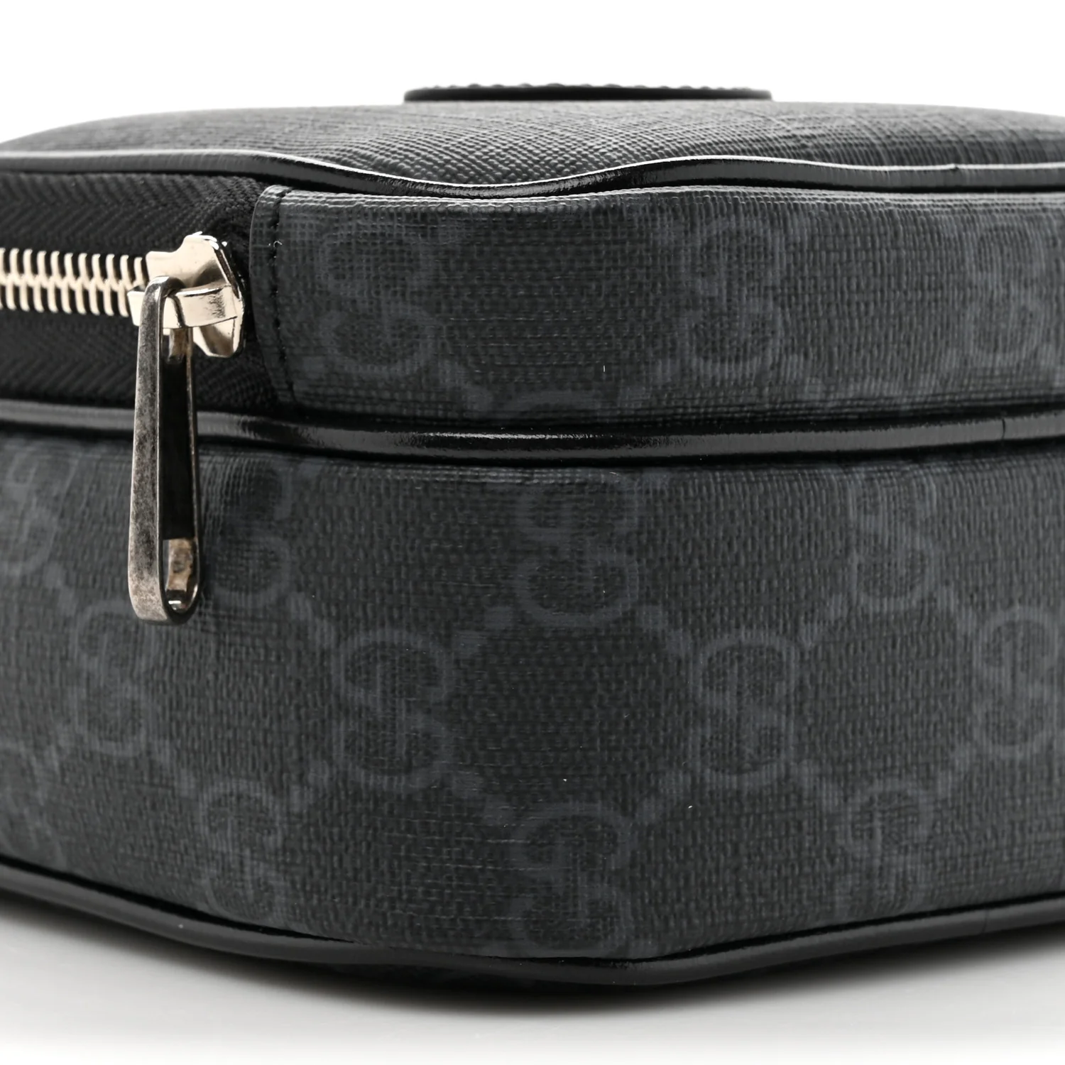 GG Supreme Monogram Azalea Calfskin Mini Retro Interlocking G Bag Black - Top Club