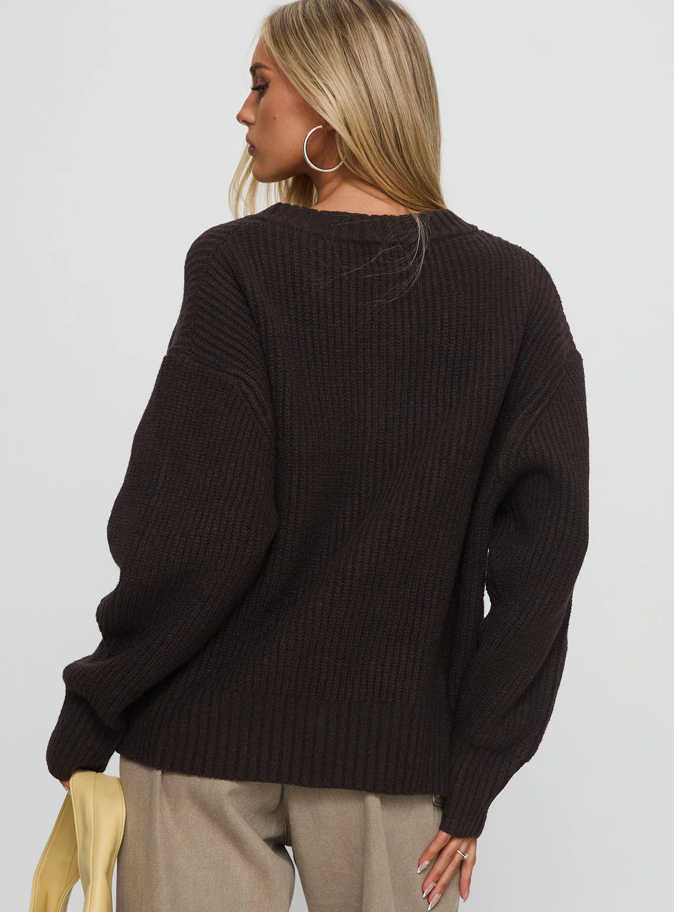 Lexene Zip Through Jumper Chocolate