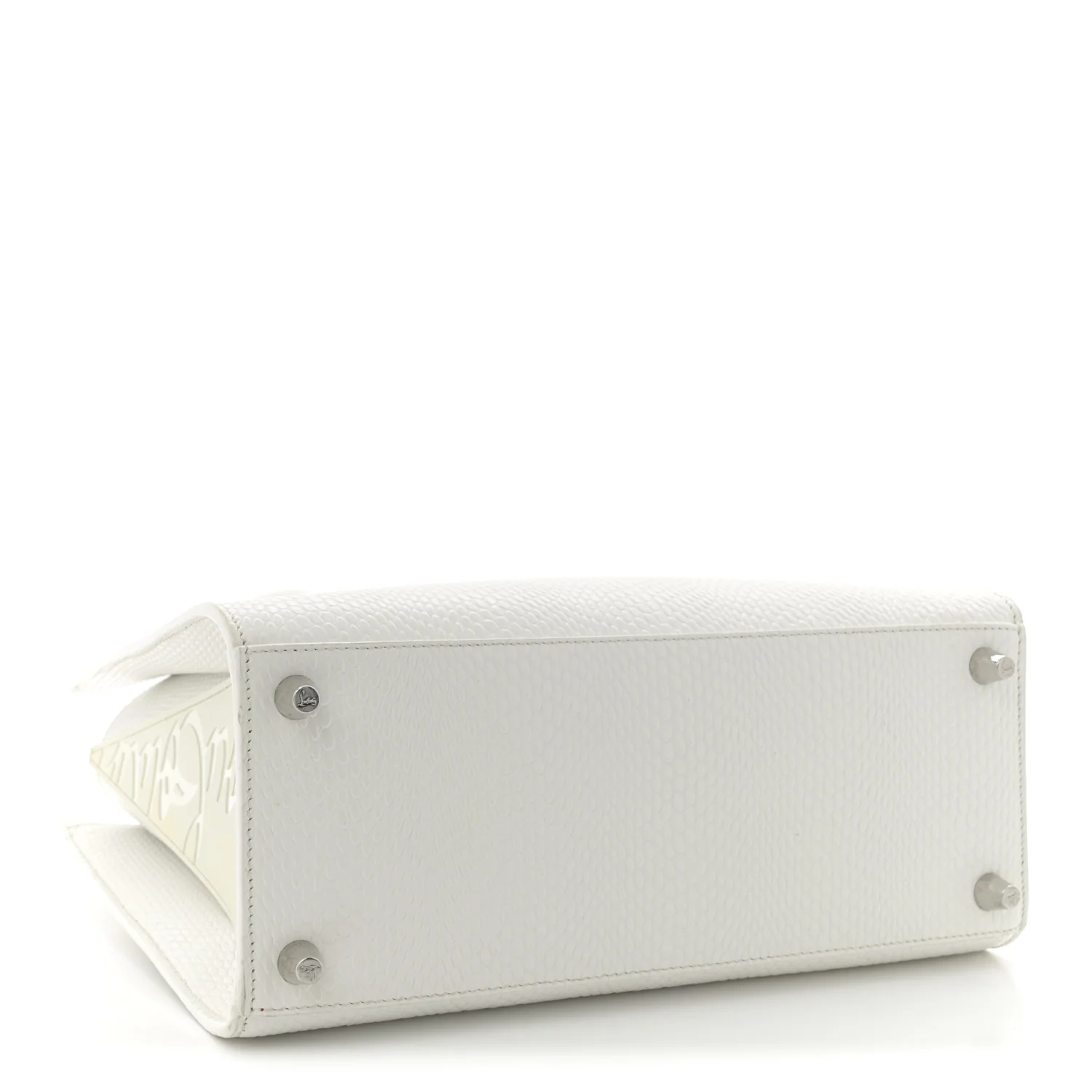 Calfskin Lizard Embossed Medium Paloma White - Top Club