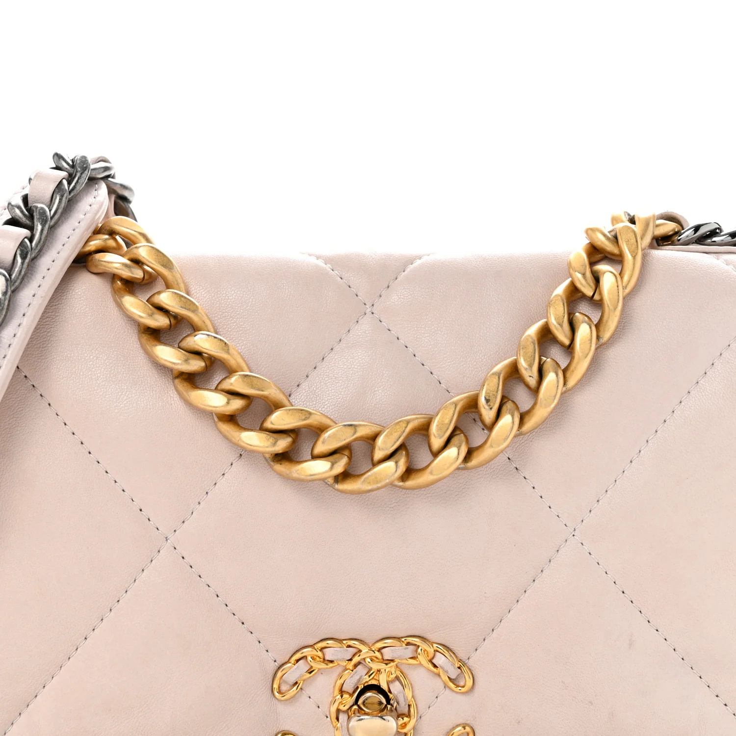 Lambskin Quilted Medium Chanel 19 Flap Light Pink - Top Club
