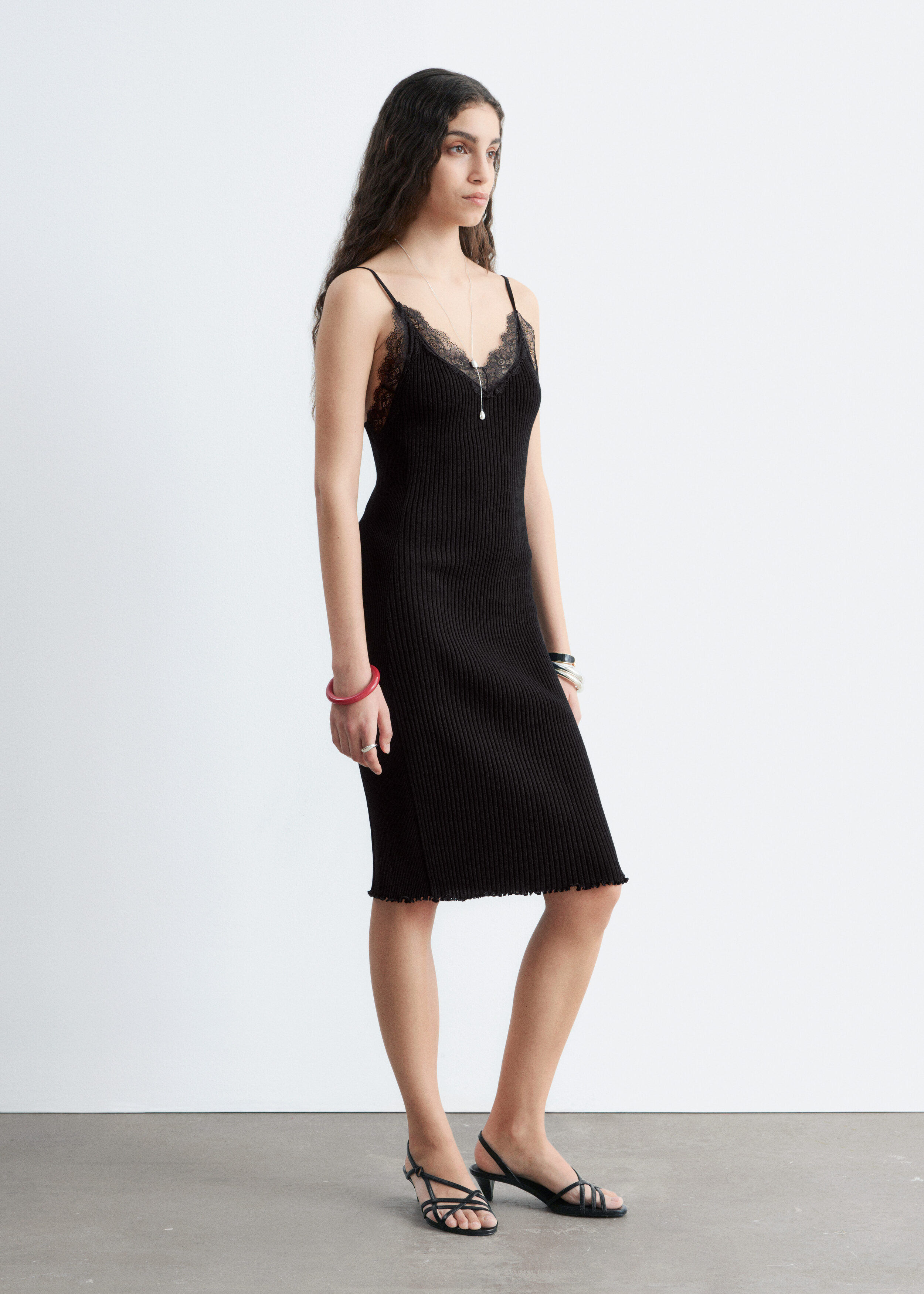 & Other Stories RIB-KNIT CAMISOLE MINI DRESS