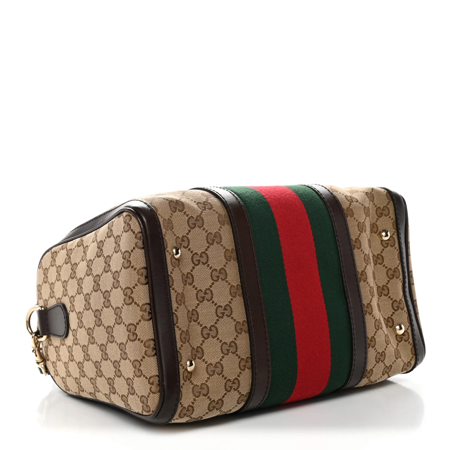 Monogram Vintage Web Medium Boston Dark Brown - Top Club