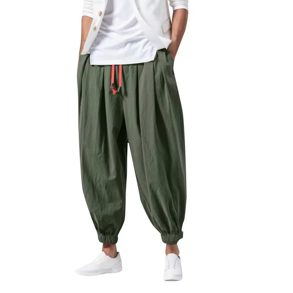 2024 New Model Cross-Border E-Commerce Best-Selling American Style Men's Loose Lantern Jogger Pants Men's Wide-Leg Harem Slim-Fit Pants