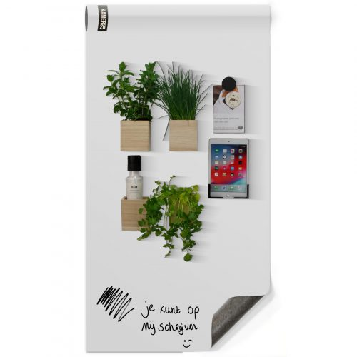 Magneetbehang mat - krijtbord wit 100x250