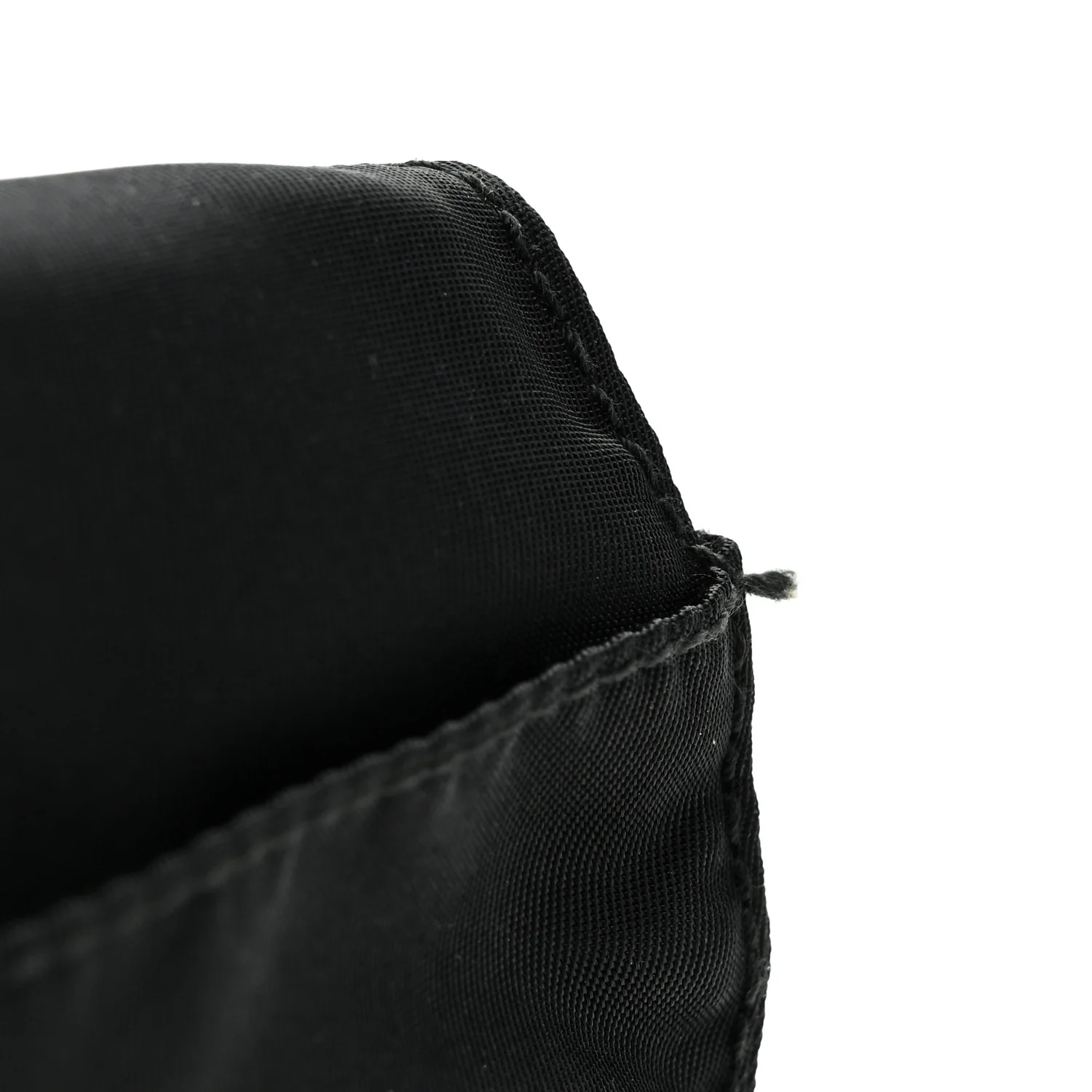 Nylon Mini Flat Messenger Bag Black - Top Club