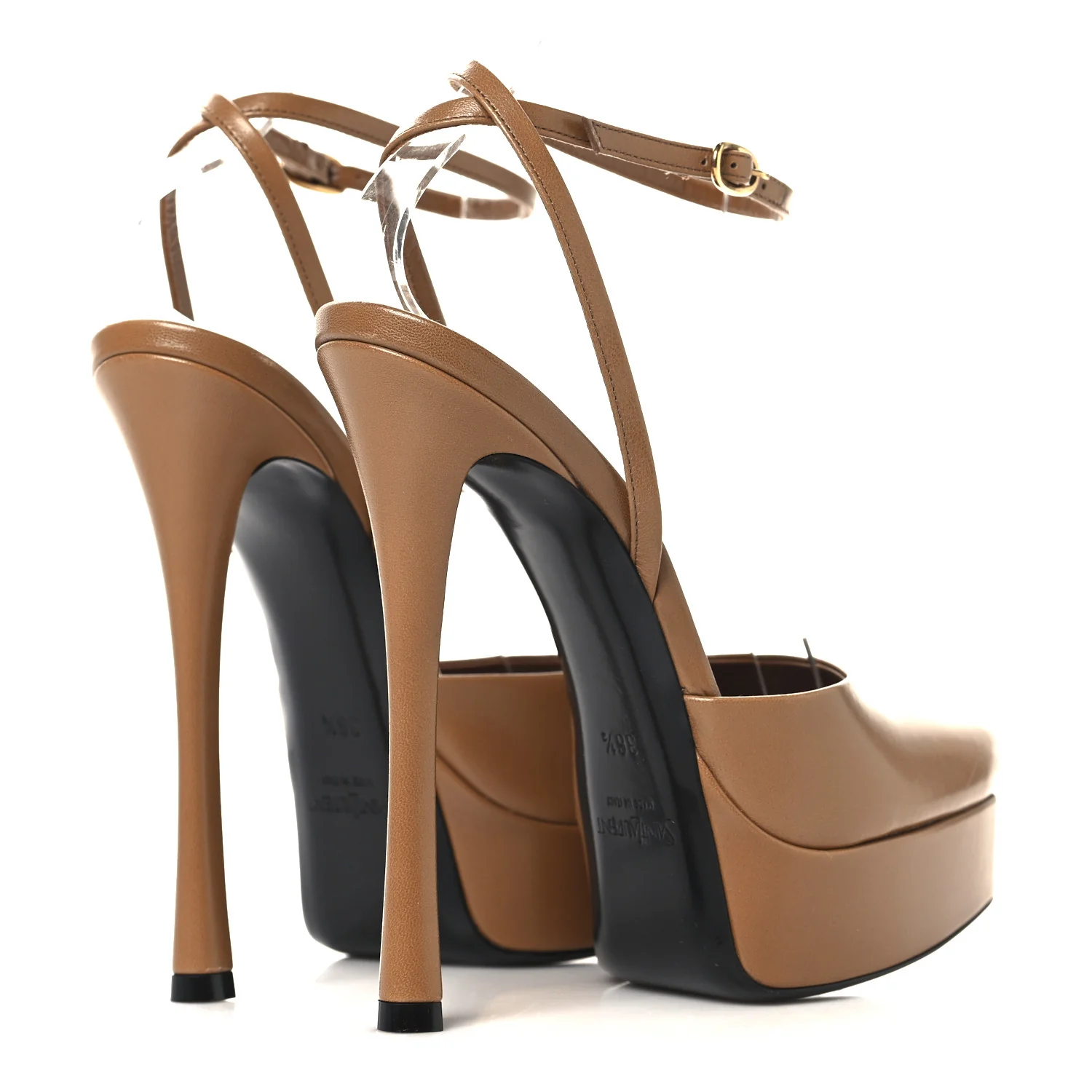 Smooth Calfskin La Scandale 110 Sandals 36.5 Dark Macademia 36.5 - Top Club