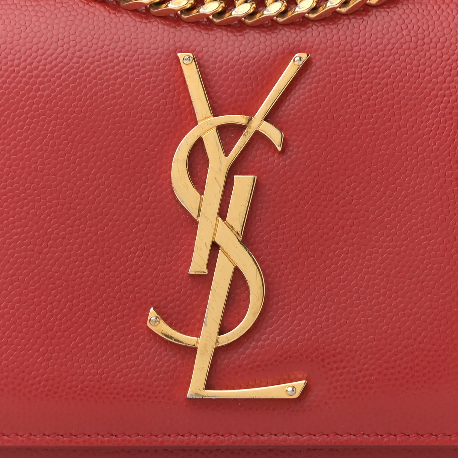 Grain De Poudre Small Monogram Kate Satchel Red - Top Club