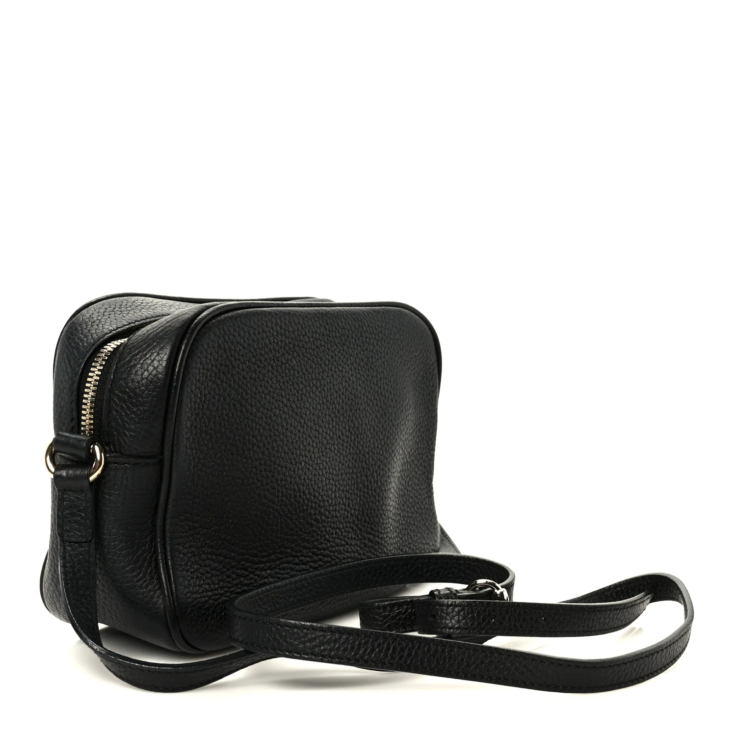 Pebbled Calfskin Small Soho Disco Bag Black - Top Club