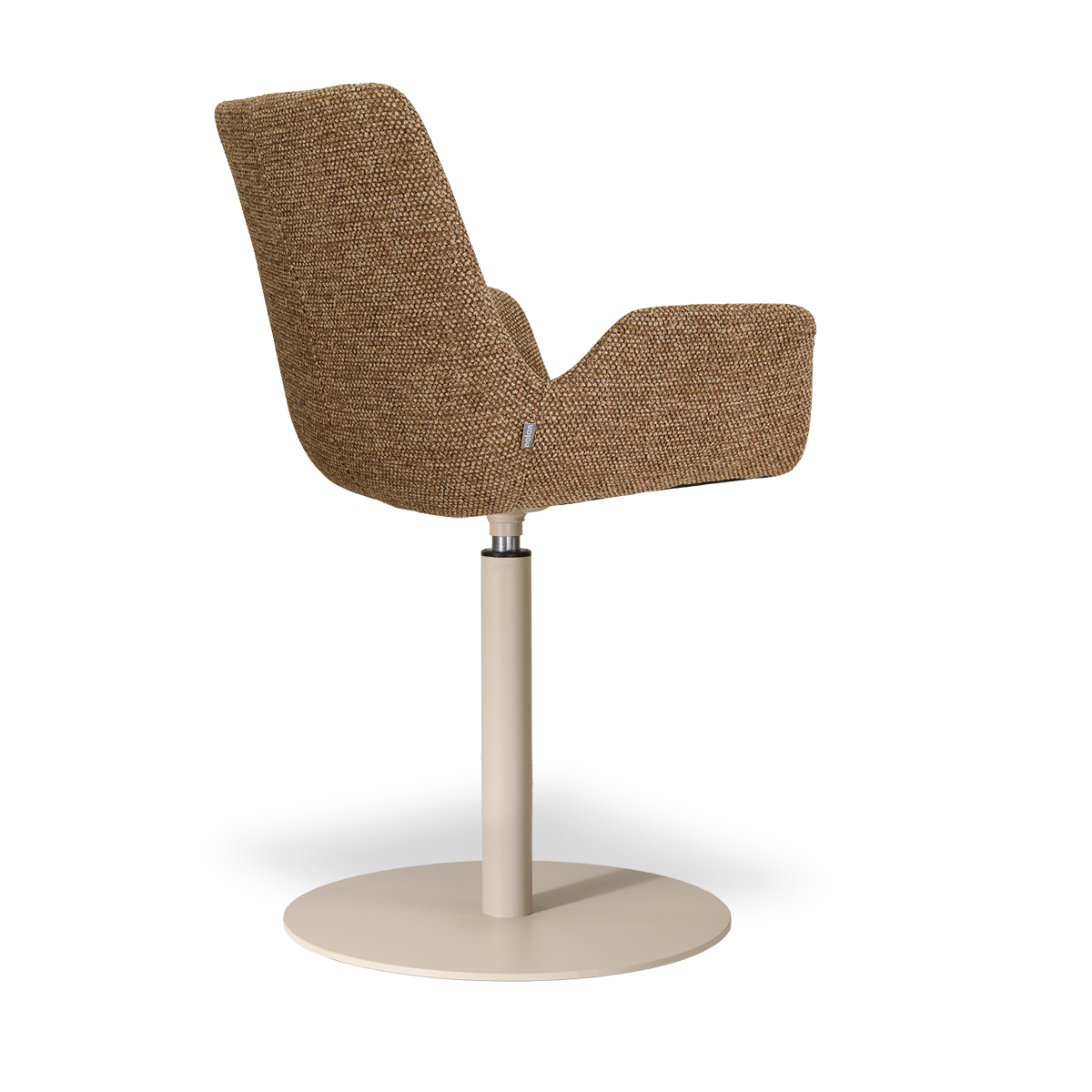 Eetkamerstoel Niva-Eef draaibaar tulp bruin blend/beige