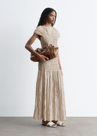 & Other Stories SMOCKED MAXI DRESS