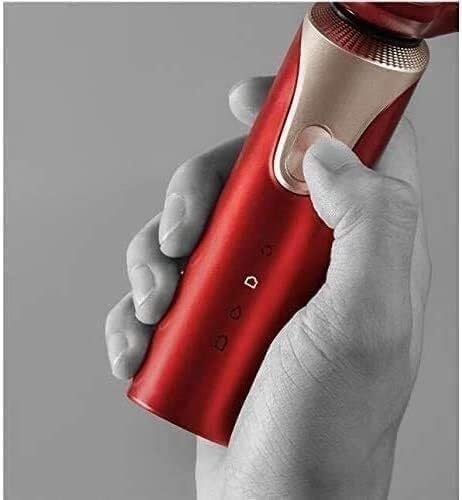 YQYBF Rasoio Elettrico for Uomo, rasoi da Uomo Wet & Dry for rasatura elettrica Senza Fili, rasoi rotanti Rasoi elettrici for Uomo Impermeabile Ricaricabile (Color : Red)(Red)