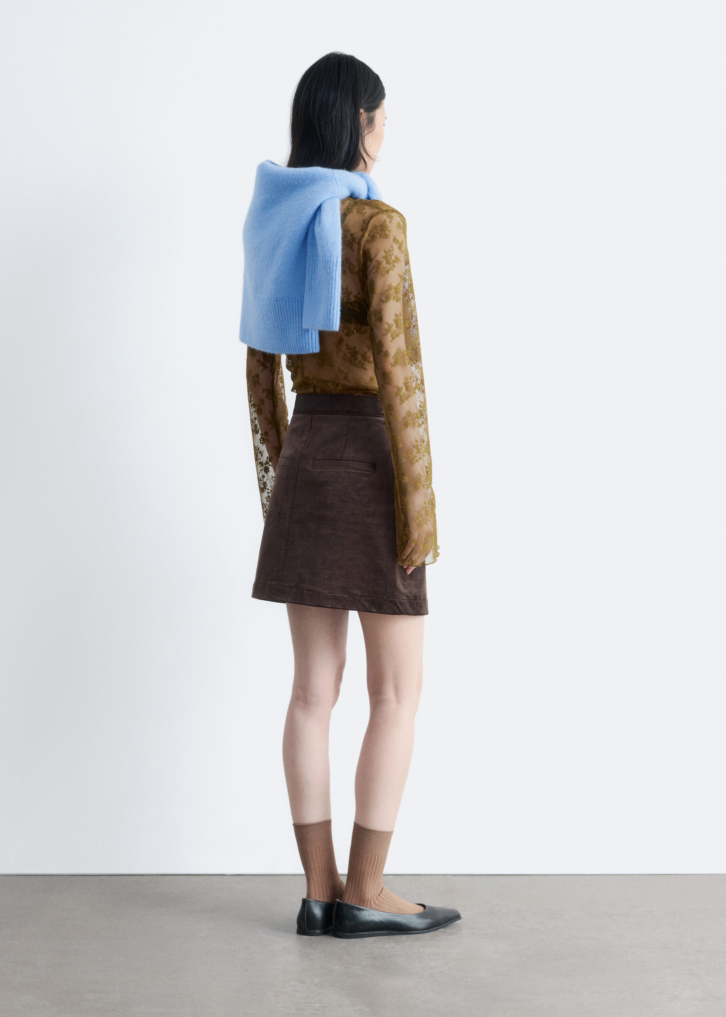 & Other Stories VELVET MINI SKIRT