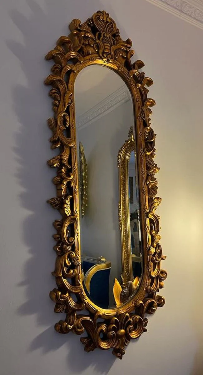 Baroque mirror gold - magnificent wall mirror with decorations - baroque wardrobe mirror - baroque style wall mirror - baroque furniture - furniture baroque style - noble & magnificent