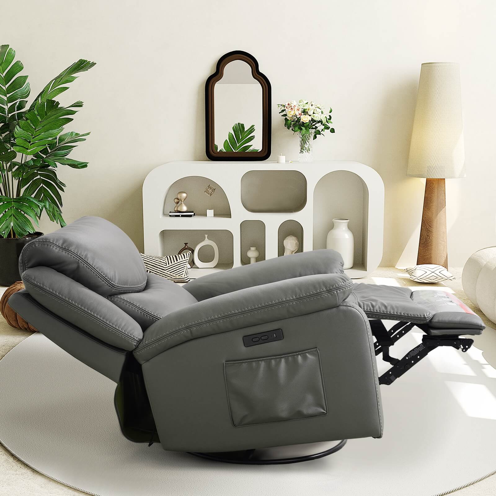 Power Swivel Glider Rocking Recliner Nursery Chair