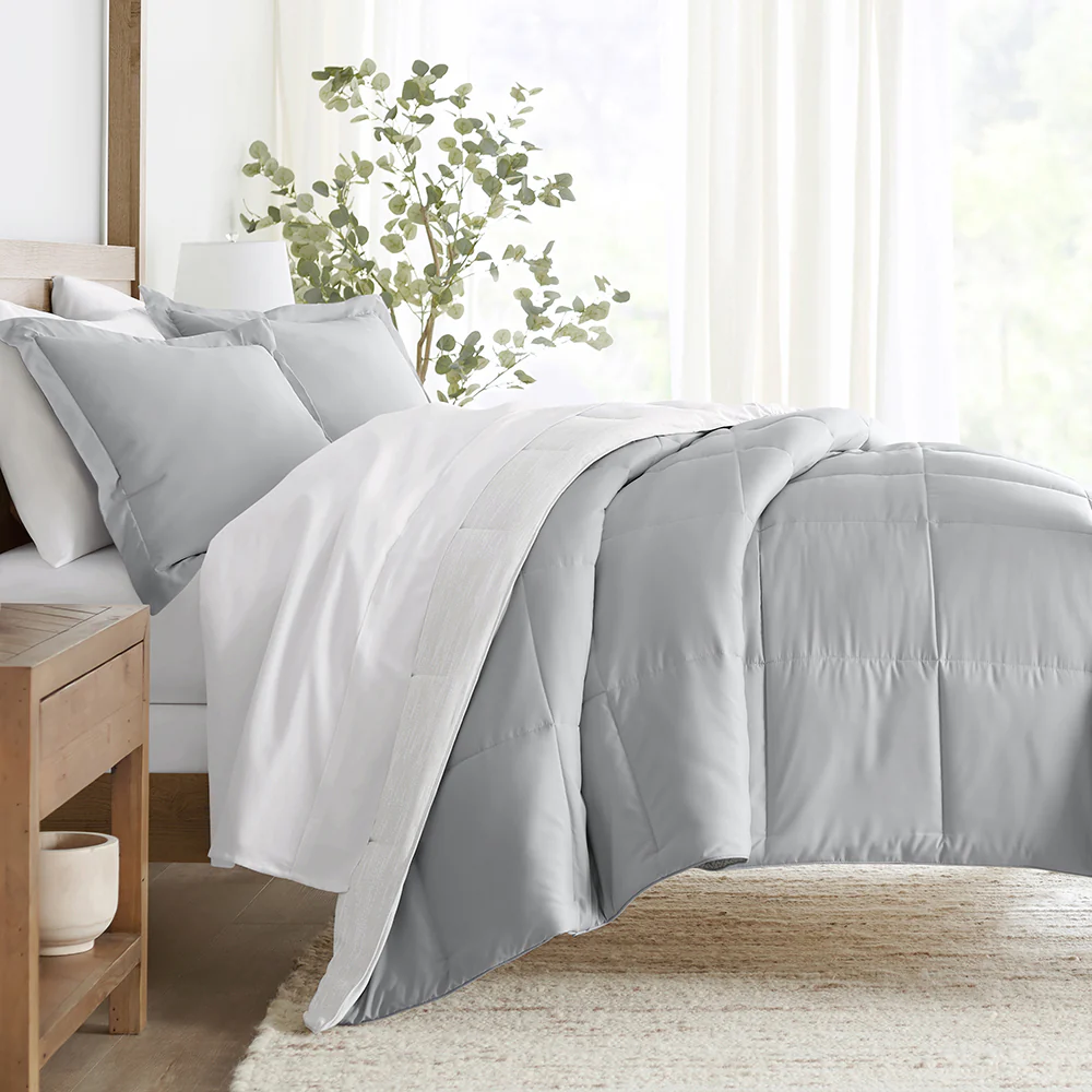Gray Ombre Reversible Down-Alternative Comforter Set - Sale