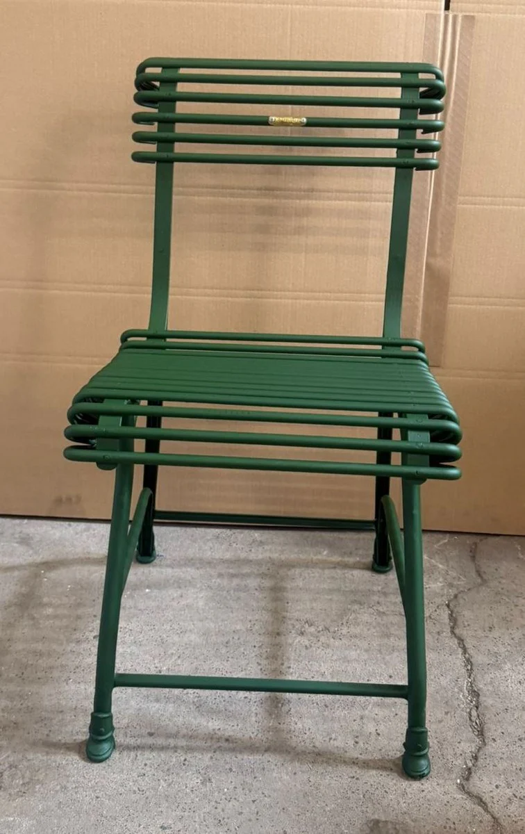 Art Nouveau wrought iron garden chair dark green - Baroque & Art Nouveau garden furniture