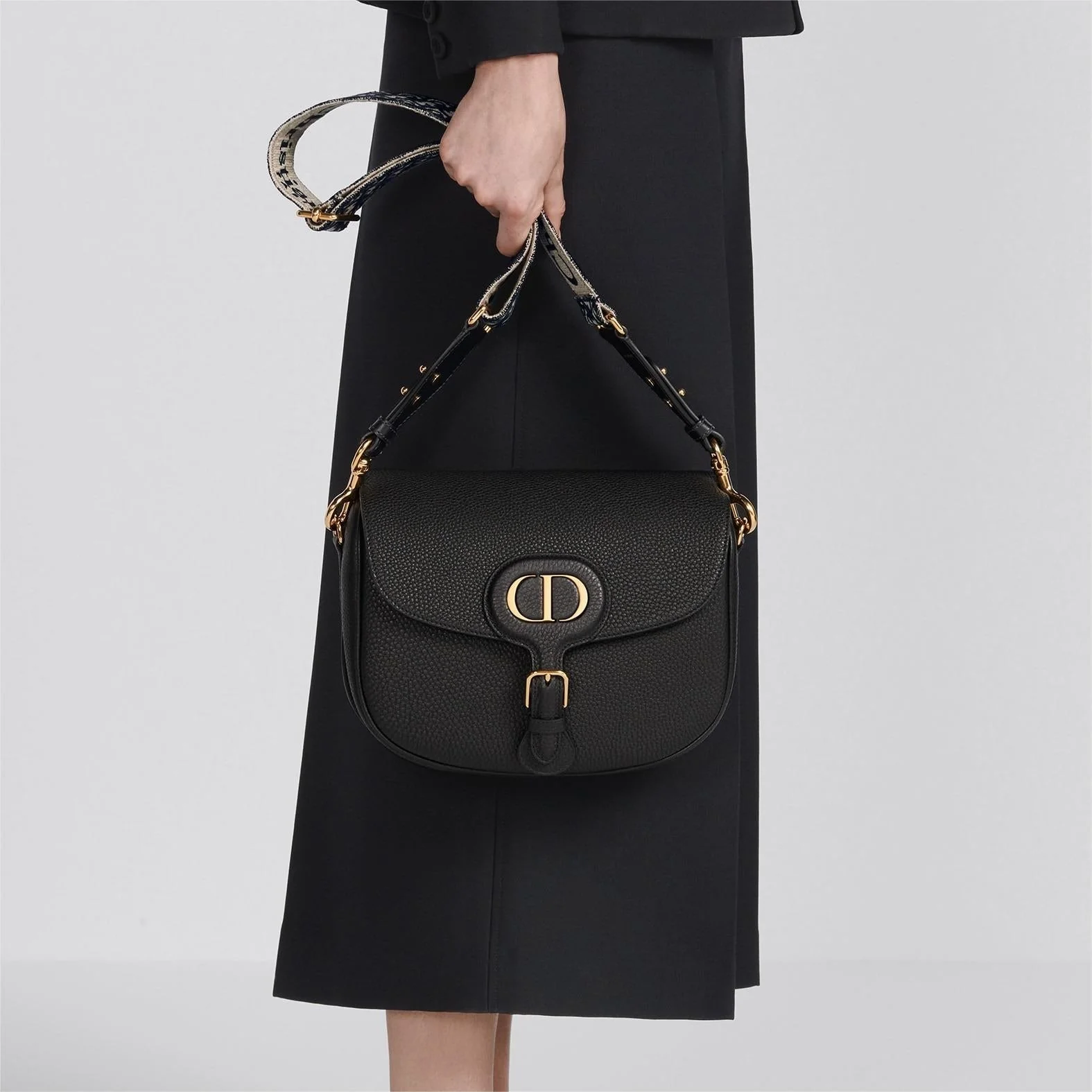 DIOR BOBBY BAG LARGE BLACK BOX CALFSKIN - Top Club