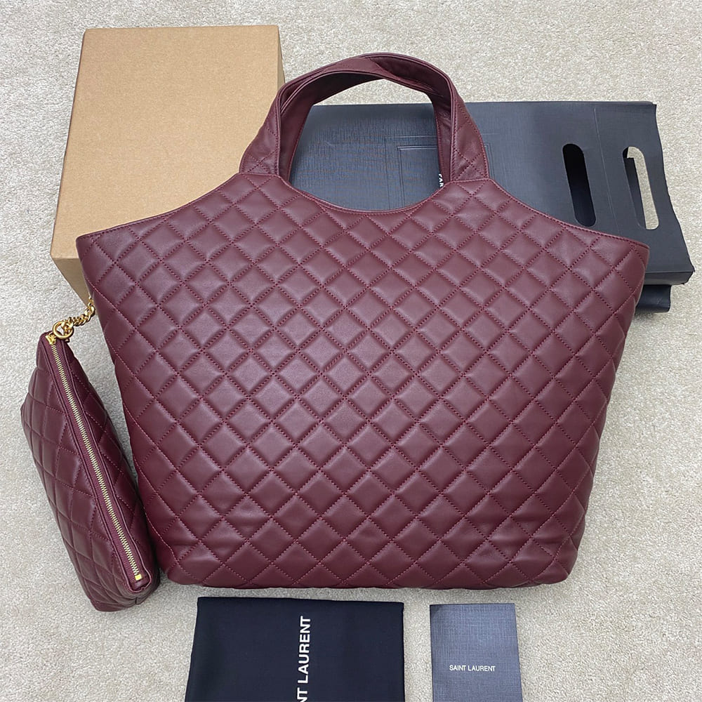 YSL ICARE MAXI SHOPPING BAG IN QUILTED LAMBSKIN(HIGH-END GRADE) - Top Club
