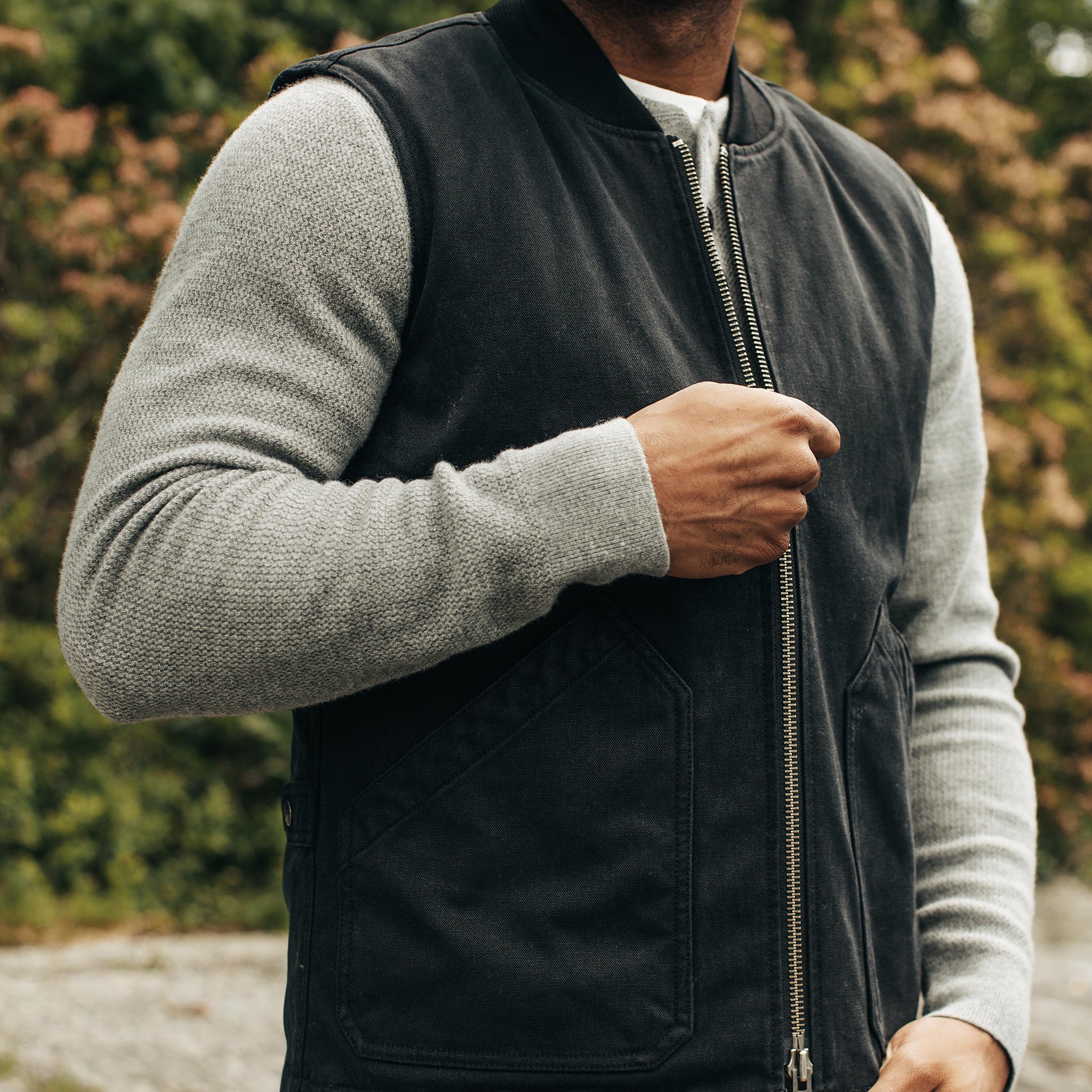 The Workhorse Vest in Coal Boss Duck